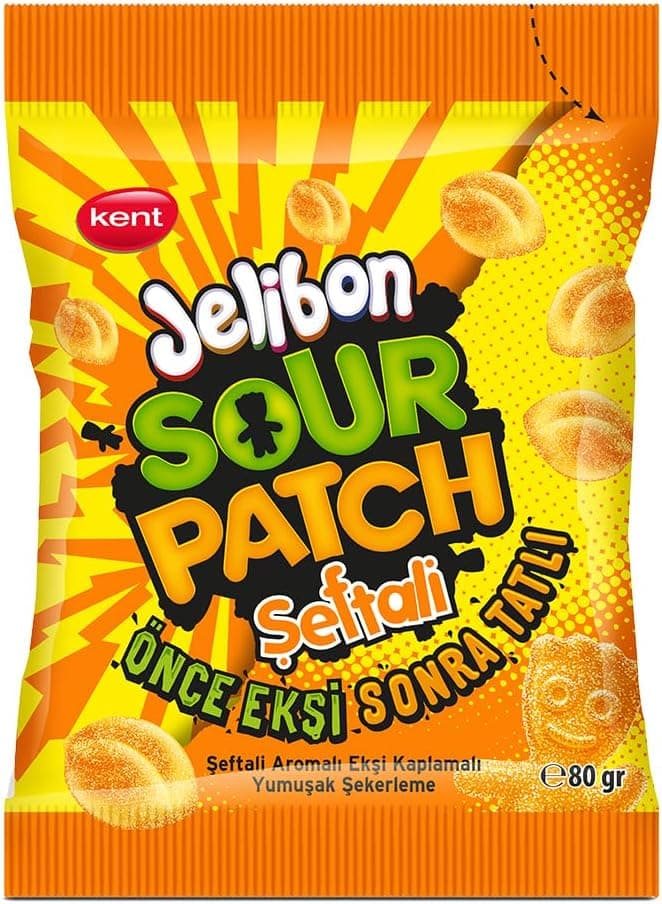Jelibon Sour Patch Kids Şeftali Aromalı Şekerleme 80g
