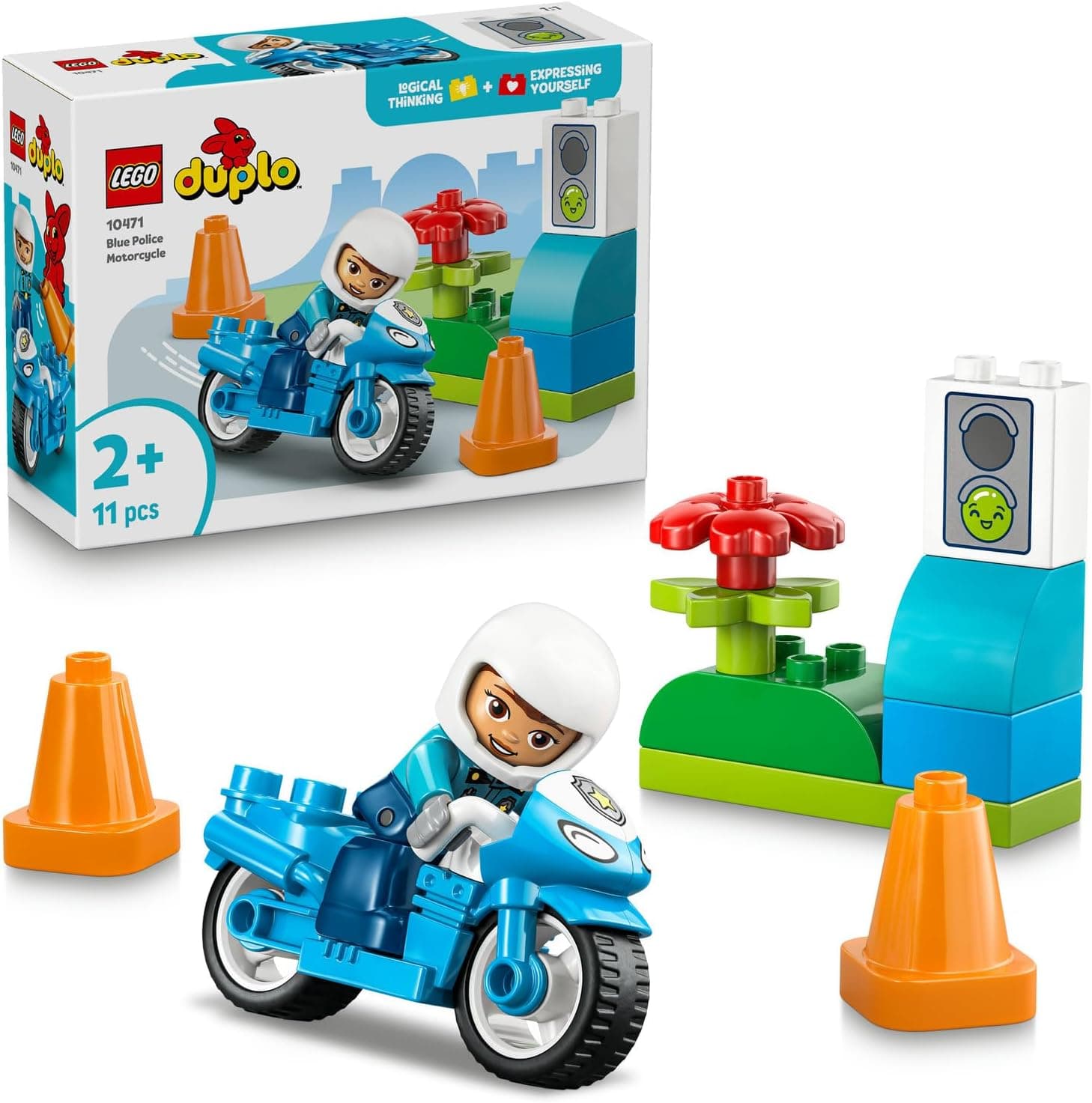 LEGO DUPLO Kasabası Mavi Polis Motosikleti 10471