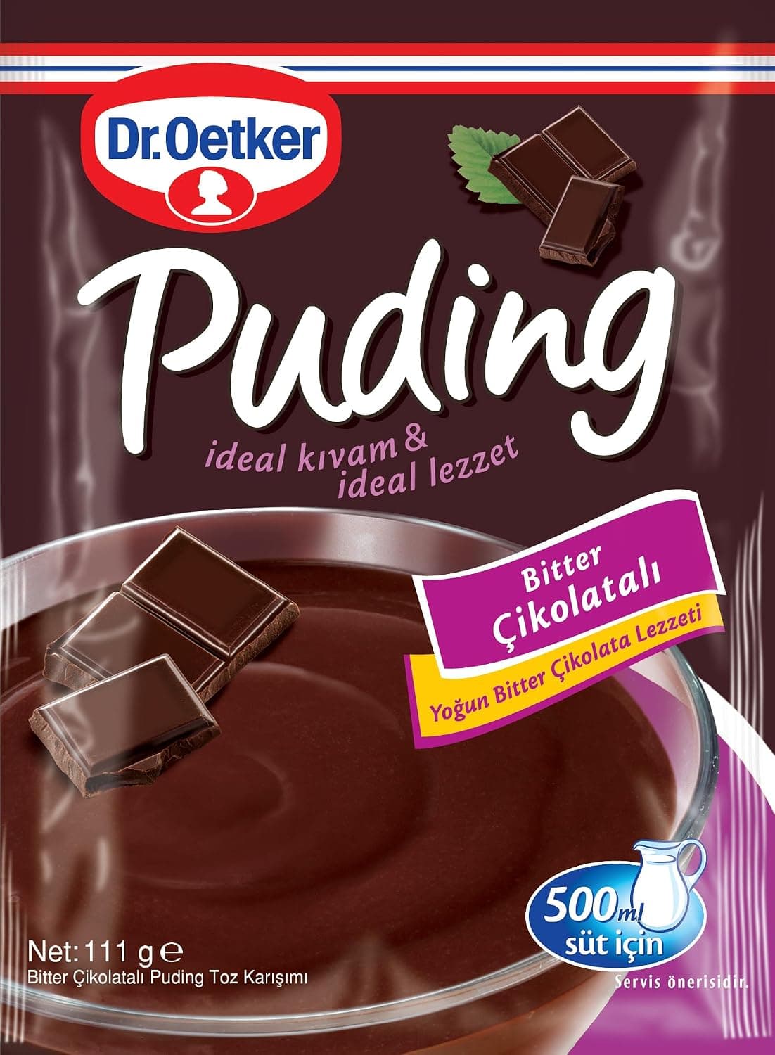 Dr. Oetker Puding Bitter Çikolatalı 111 gr