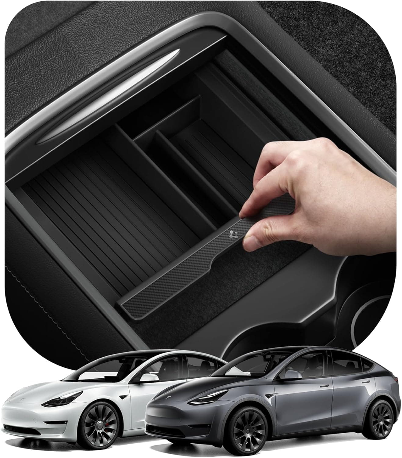 Spigen Tesla Model Y Legacy 2024-2023 Orta Konsol Düzenleyici Organizer T0220 Black - ACP04508