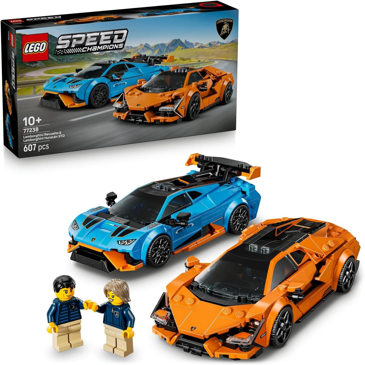 LEGO Speed Champions Lamborghini Revuelto ve Huracán STO 77238