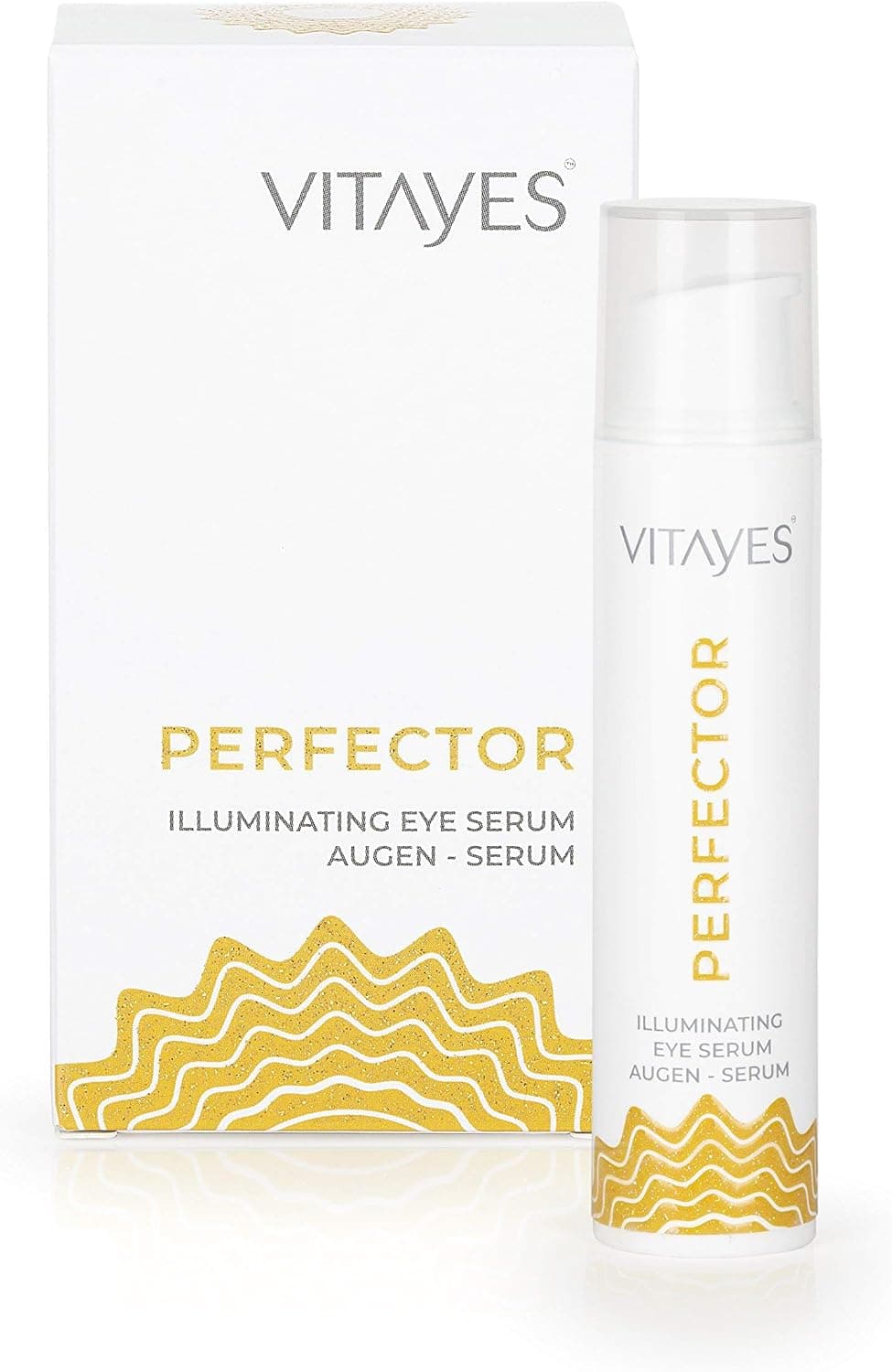 VITAYES Perfector Göz Çevresi Serumu, Peptit Kompleks Serum, Göz Altı Torbaları ve Mor Halkalar Anında Canlandırıcı Kırışıklık Karşıtı, Yoğun Nemlendirici, Göz Altına Işıltı Verici - 15 ml