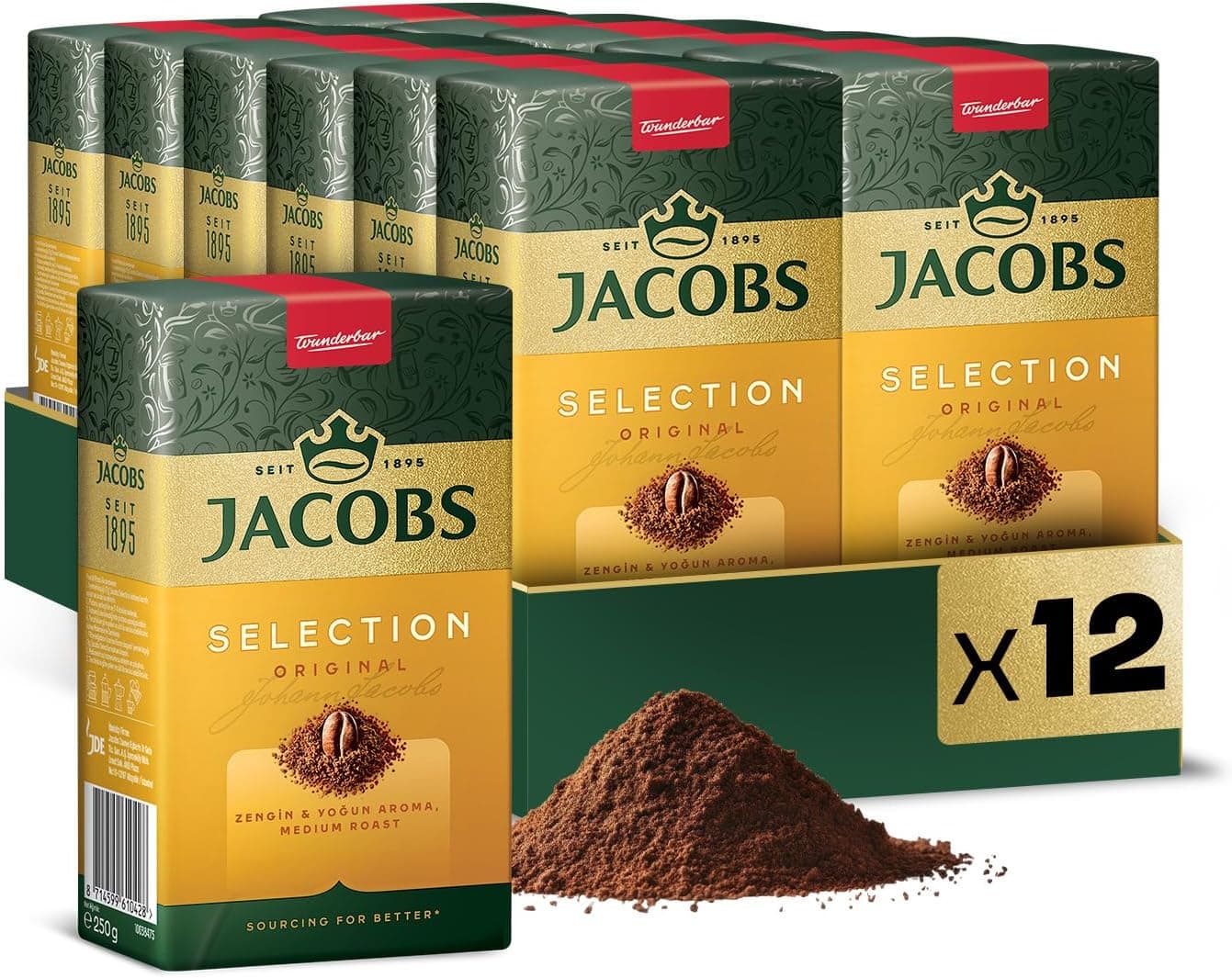 Jacobs Selection Filtre Kahve 250 gr x 12 Paket