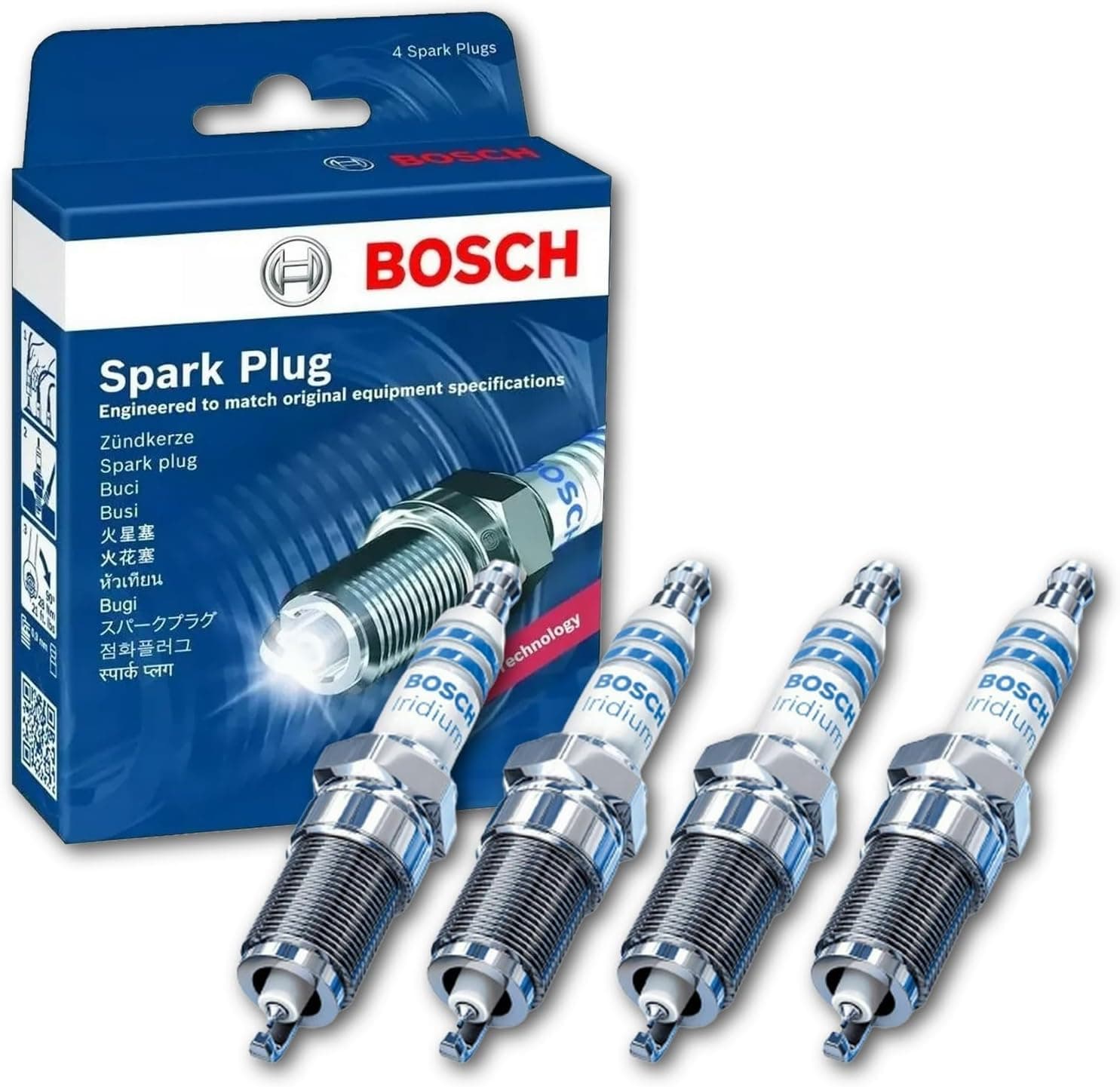 Bosch Iridyum Buji 4 Adet Lpg Seat ile uyumlu Inca 1.4 16v 2000-2003