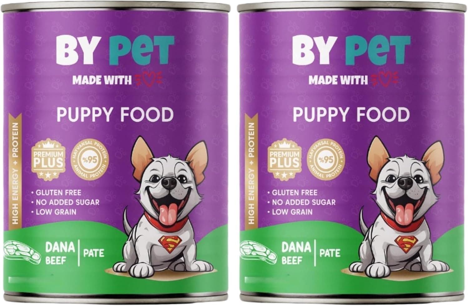 Bypet Dana Etli Yavru Yaş Köpek Maması 1 Adet -415 Gram Konserve 2li paket