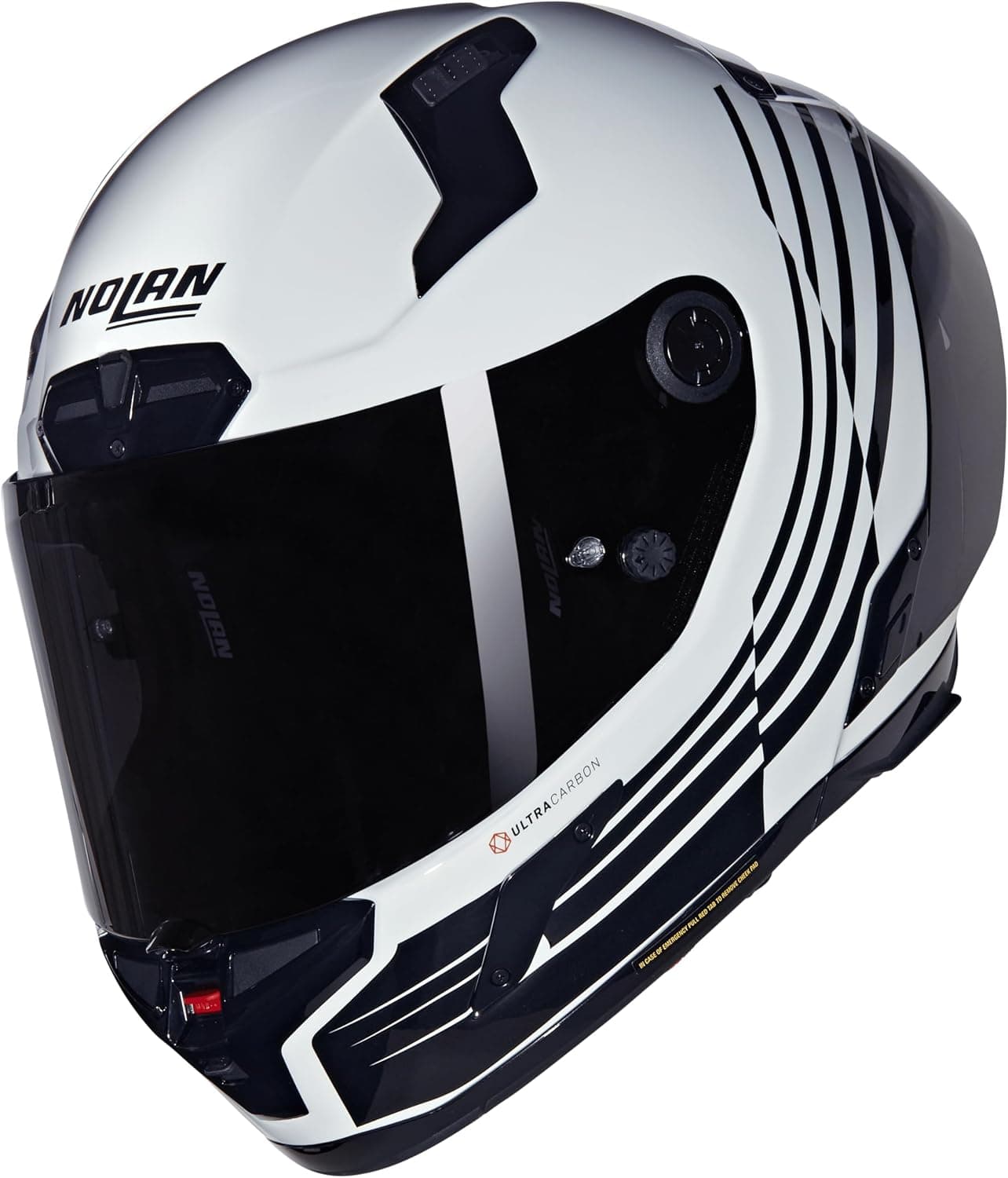 Nolan X-804 Rs Ala 344 Karbon Kapalı Motosiklet Kaskı Beyaz XXL