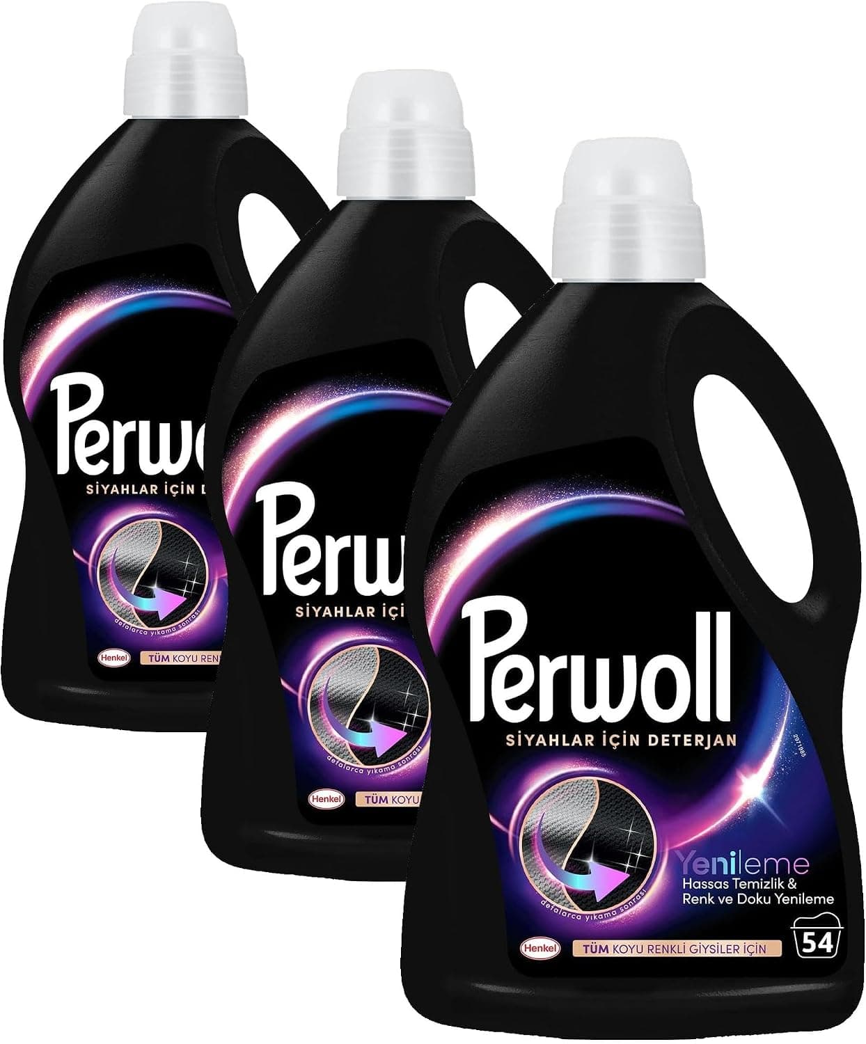 Perwoll Yenileme Siyahlar için Sıvı Deterjan 54 Yıkama 2.97 Lt 3lü paket, 2.97L 3lü paket