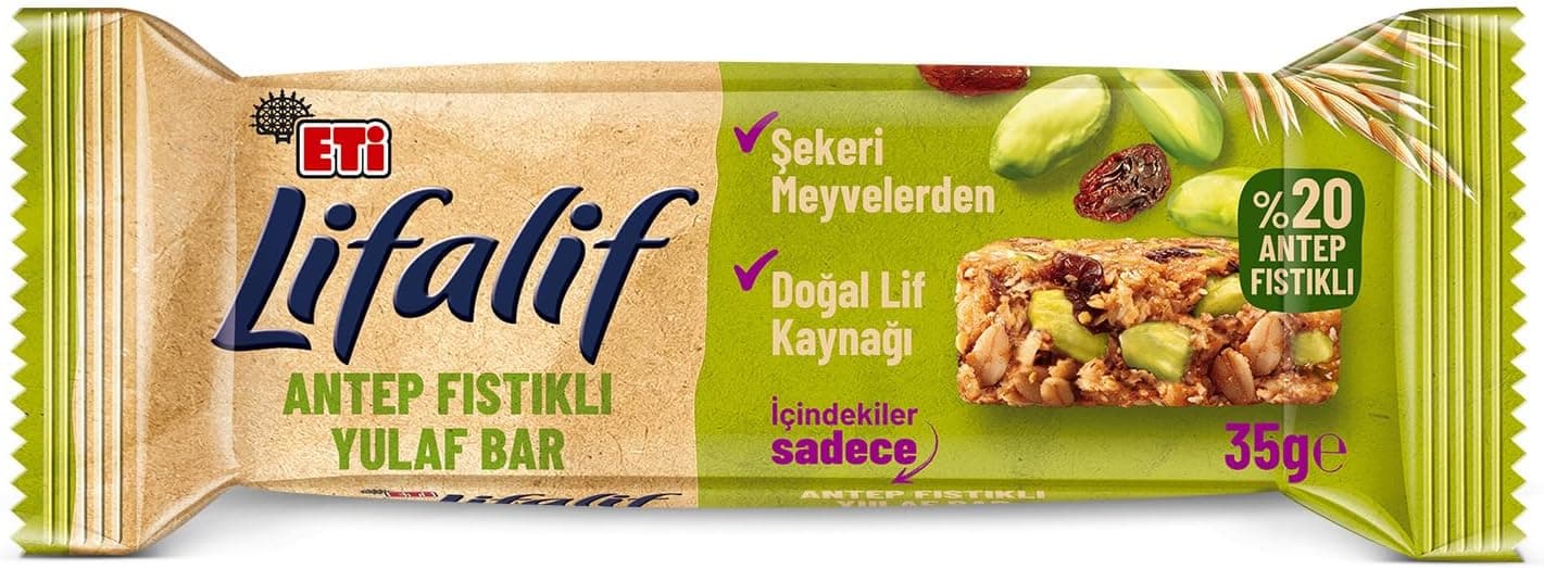 Eti Lifalif Antep Fıstıklı Yulaf Bar 35 g x 16 Adet