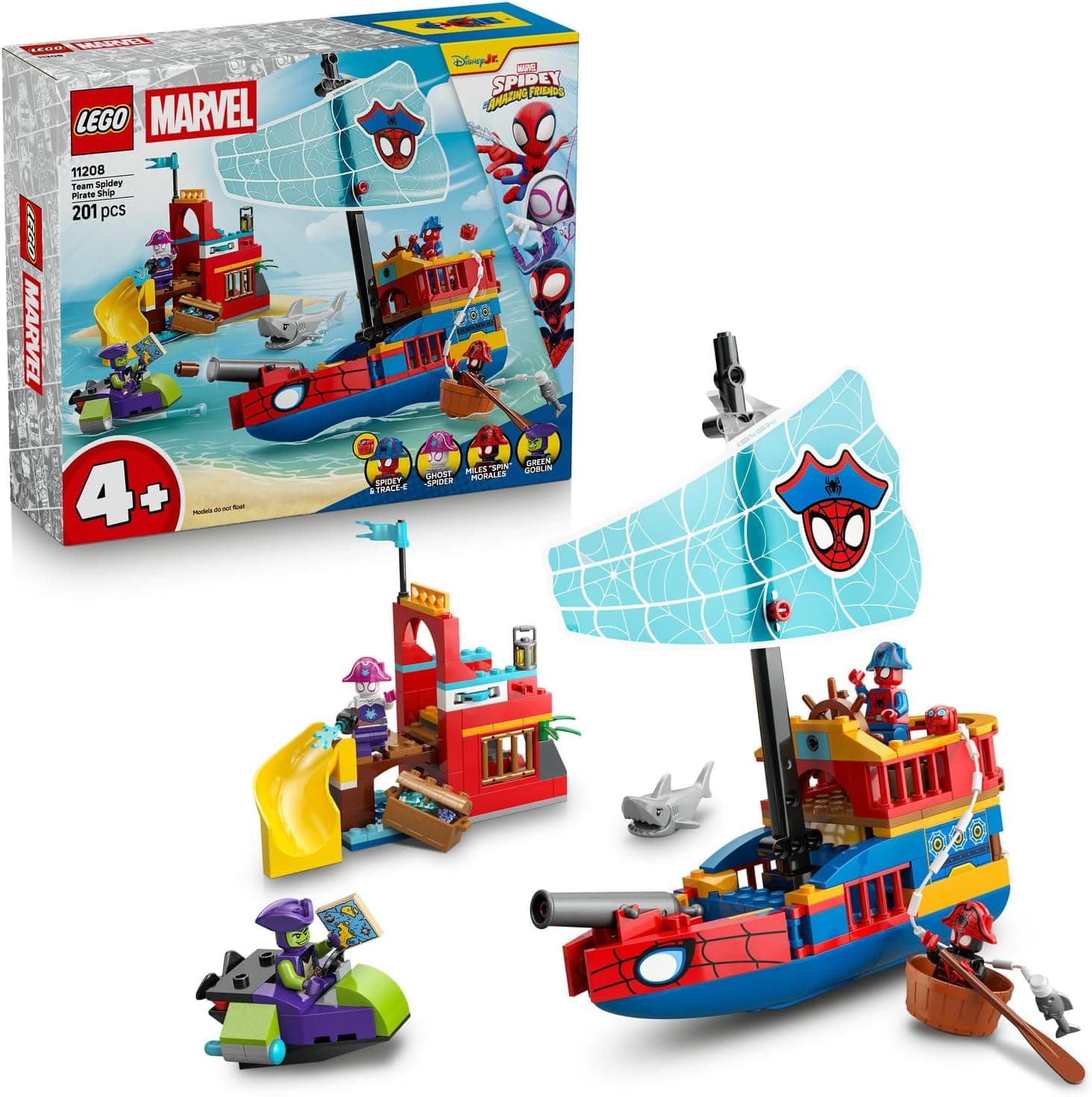 LEGO Marvel Spidey ve Arkadaşları Spidey Takımı Korsan Gemisi 11208