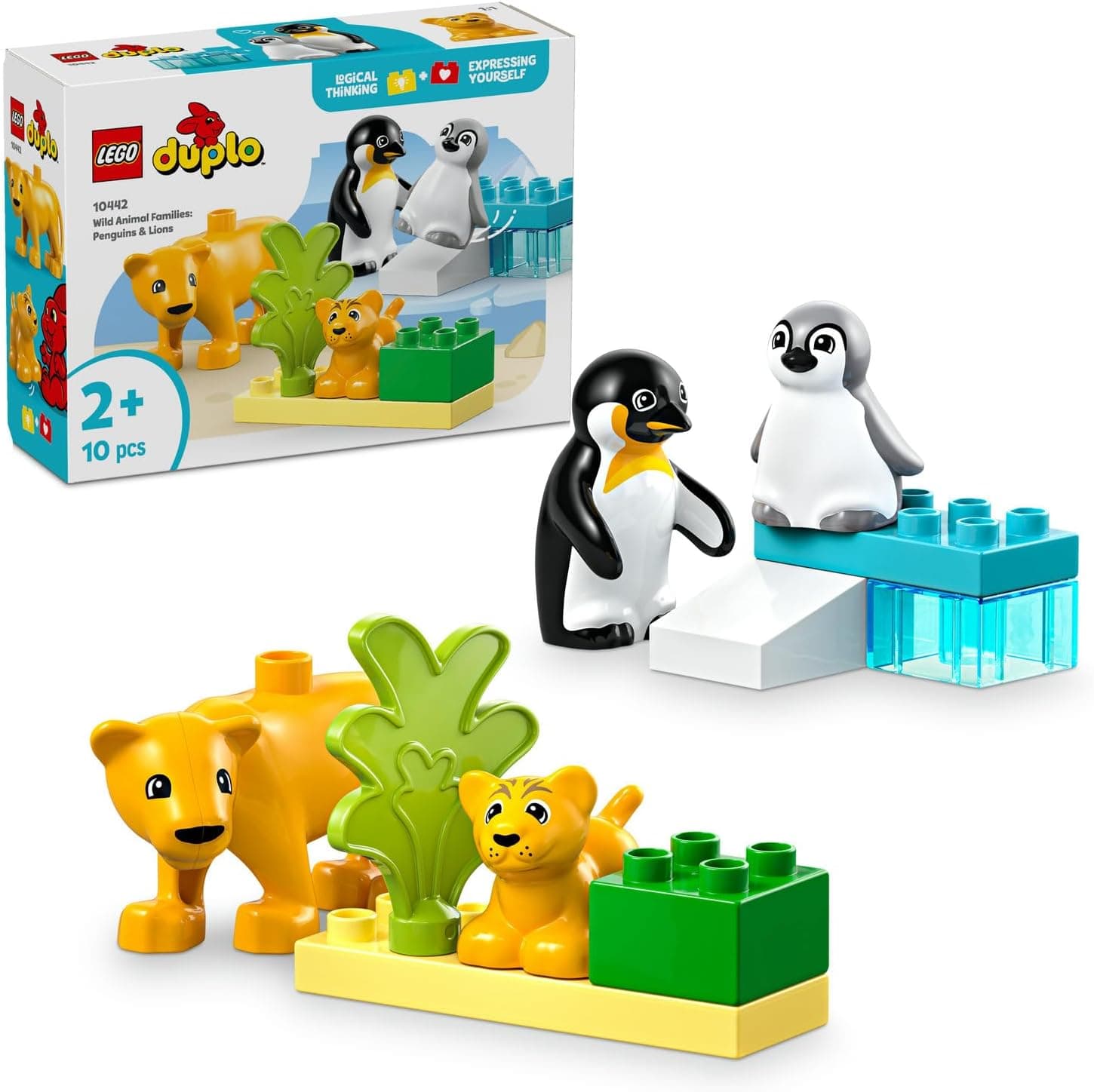 LEGO DUPLO Town Vahşi Hayvan Aileleri: Penguenler ve Aslanlar 10442