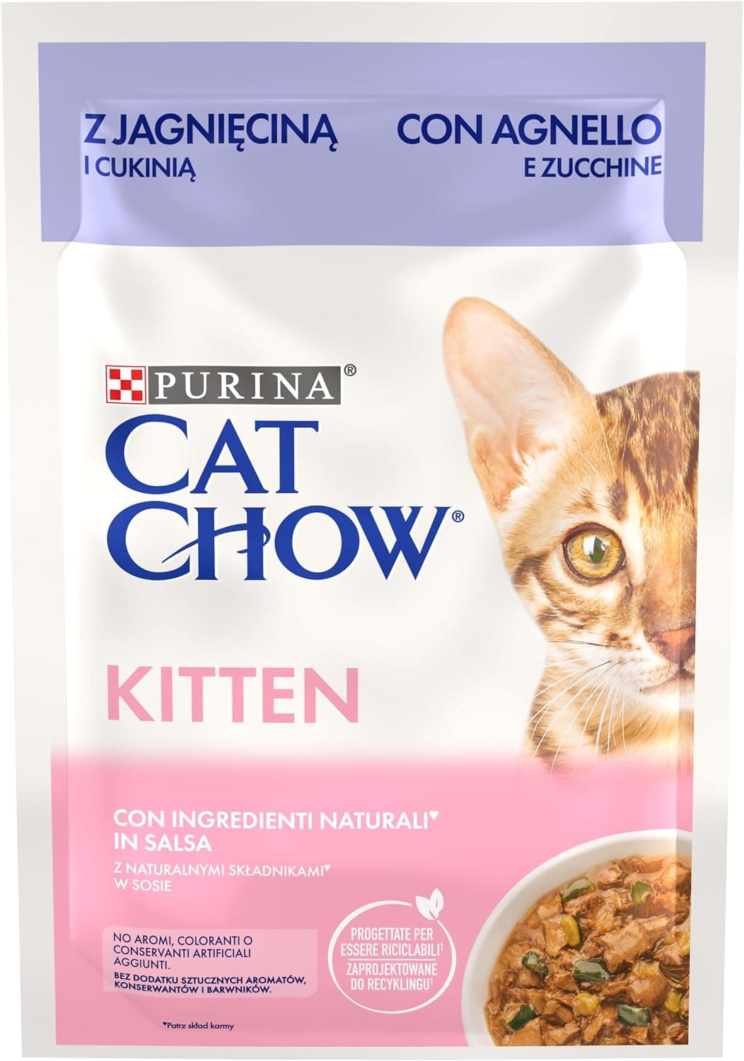 PURINA Cat Chow Yavru Kediler için Kuzu Etli Sebzeli Yaş Mama 85 Gram