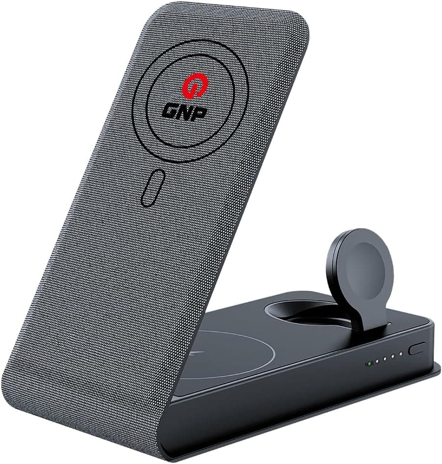 GNP 3ü 1 Arada 10.000 mAh Powerbank Standi, USB-C Baglanti Tipi, Akilli Telefonlar için, Siyah