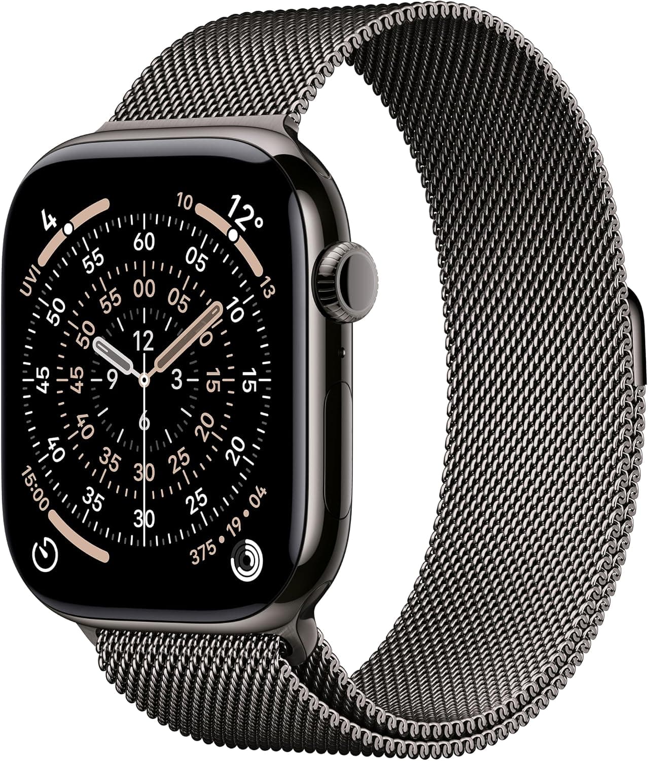 Apple Watch Series 11 GPS + Cellular 46 mm Arduvaz Titanyum Kasa Akıllı Saat ve Arduvaz Milano Loop - M/L. Uyku Skoru, Fitness Takibi, Sağlık İzleme, Hep Açık Ekran