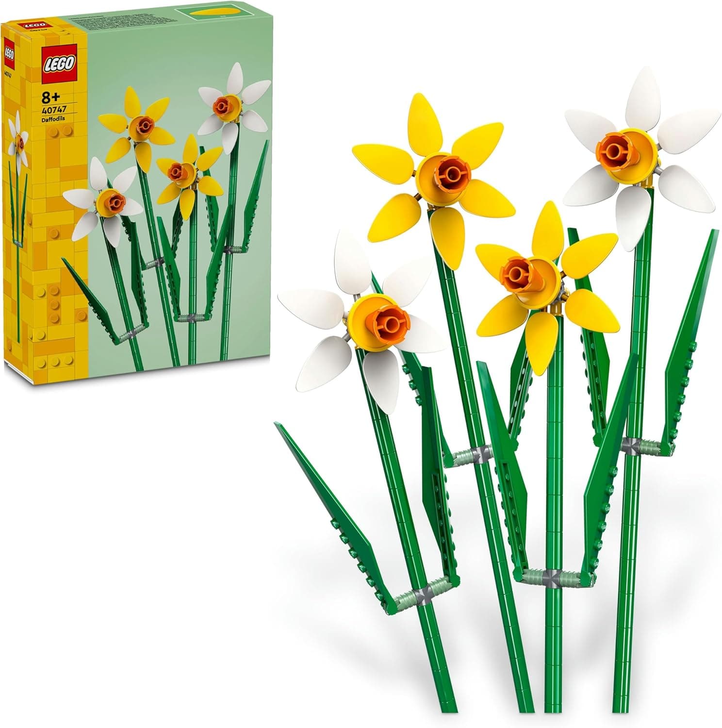 LEGO Botanicals Nergis 40747- Dekoratif, Koleksiyonluk ve Sergilenebilir Çiçek Modeli Yapım Seti (216 Parça)