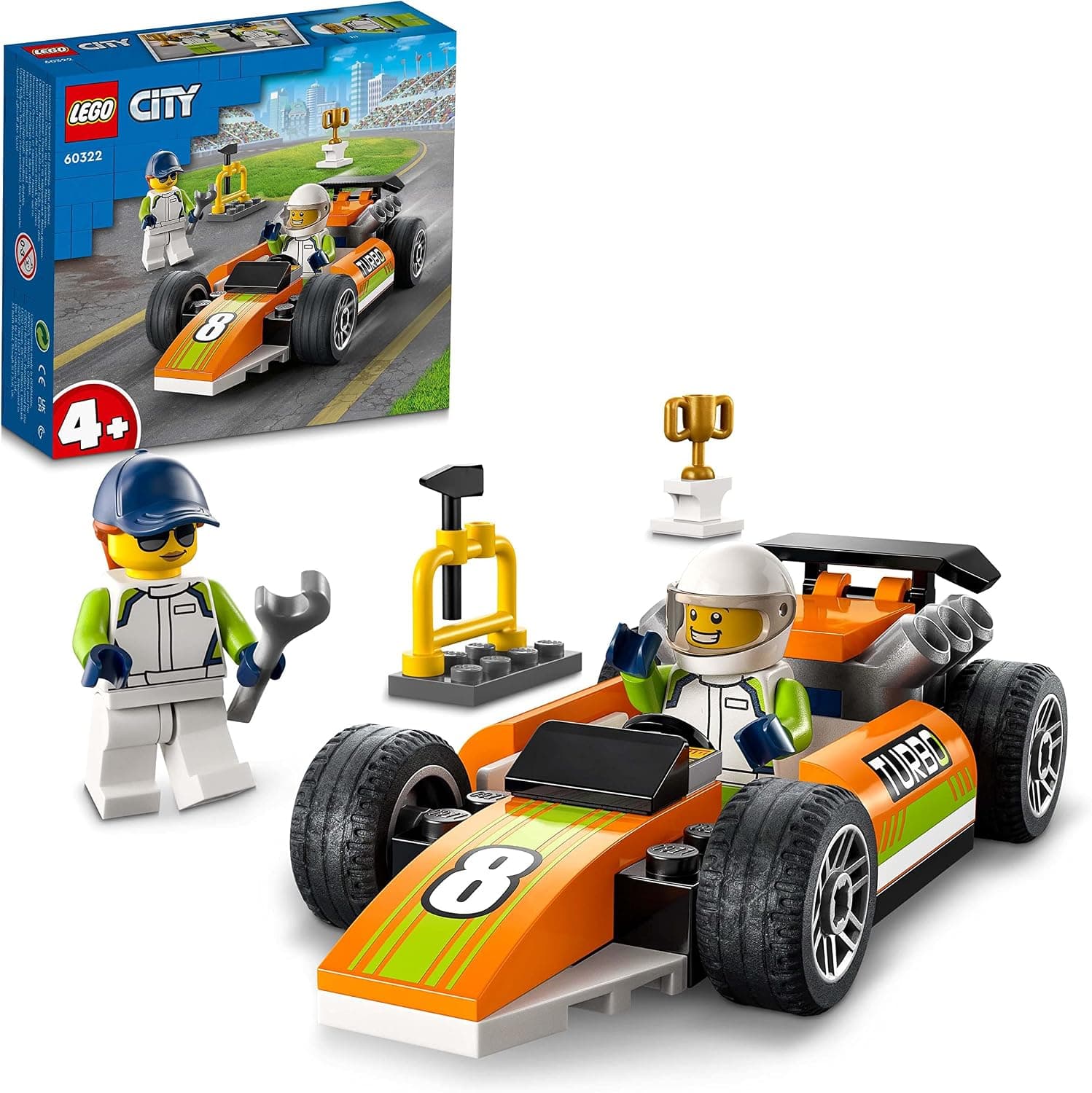 LEGO® City Yarış Arabası 60322-4 Yaş ve Üzeri Çocuklar için Tasarlanmış Oyuncak Yapım Seti (46 Parça)