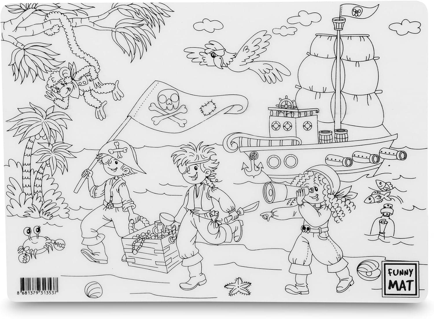 Akademi Çocuk Funny Mat - Korsan 25X35Cm - Yeni