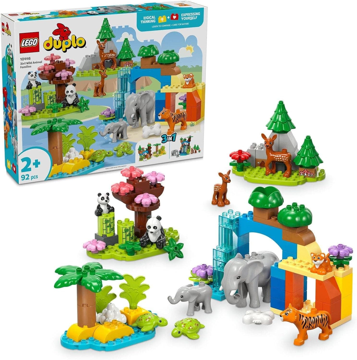 LEGO DUPLO Kasabası 3’ü 1 Arada Vahşi Hayvan Aileleri 10446