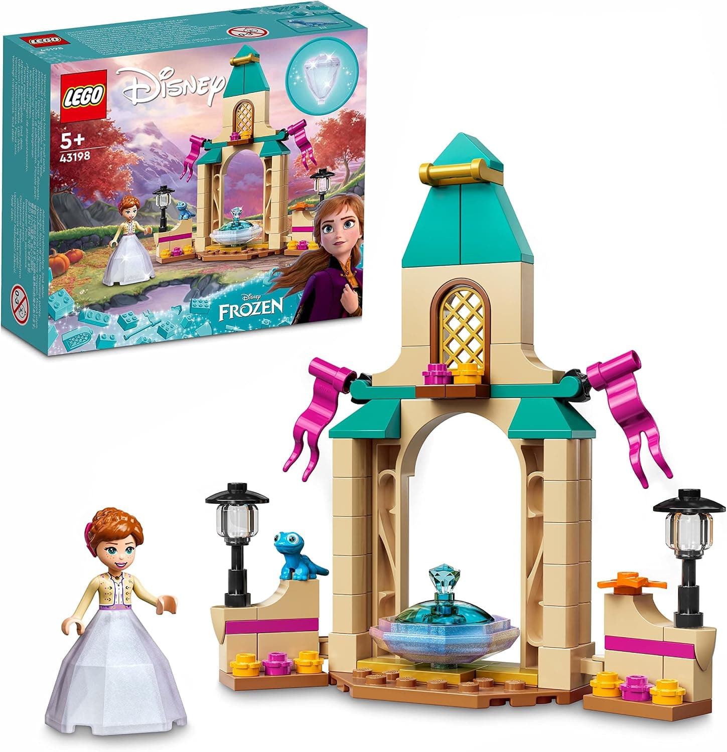 LEGO® ǀ Disney Anna’nın Kale Avlusu 43198 Yapım Seti - 5 Yaş ve Üzeri Çocuklar için Tasarlanmış İnşa Edilebilen Prenses Oyuncak Yapım Seti (74 Parça)