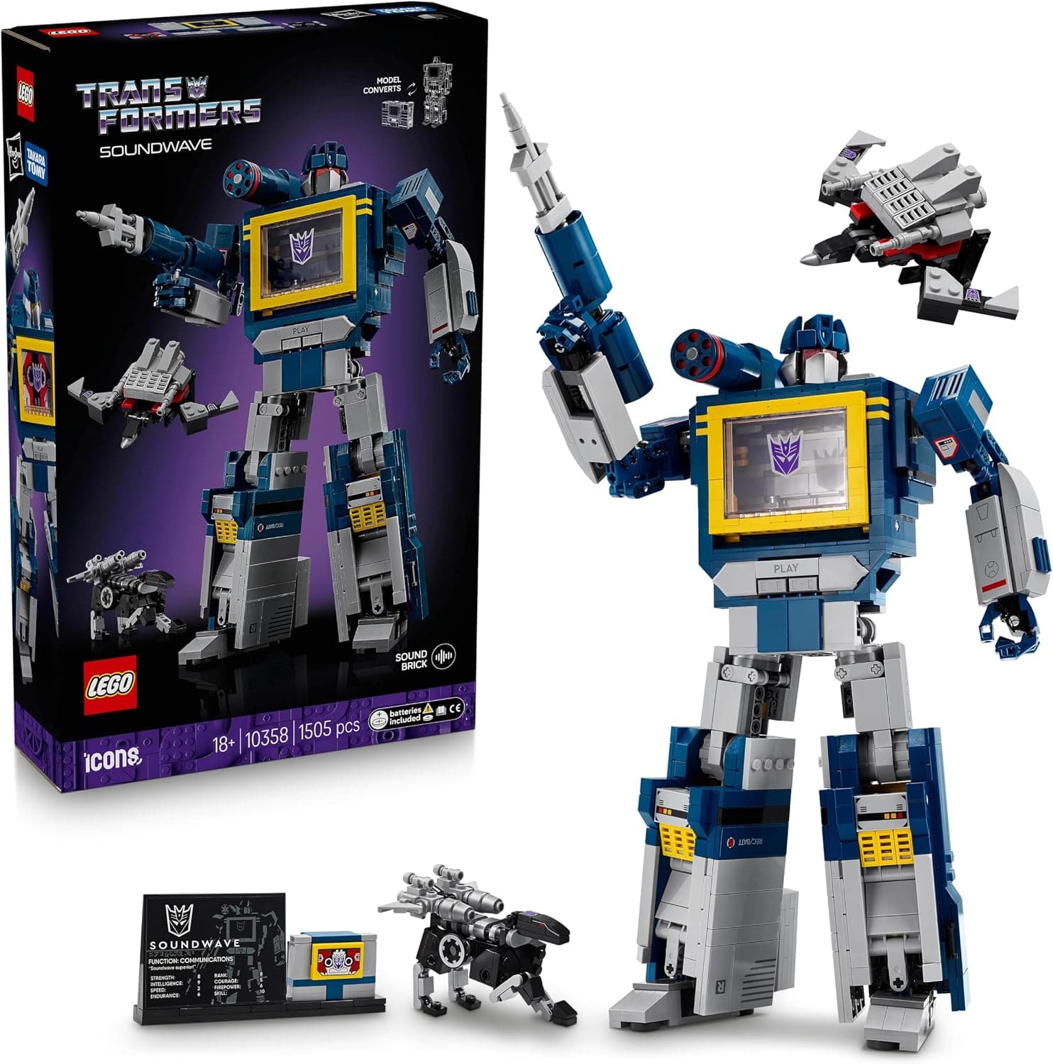 LEGO Icons Transformers: Soundwave 10358
