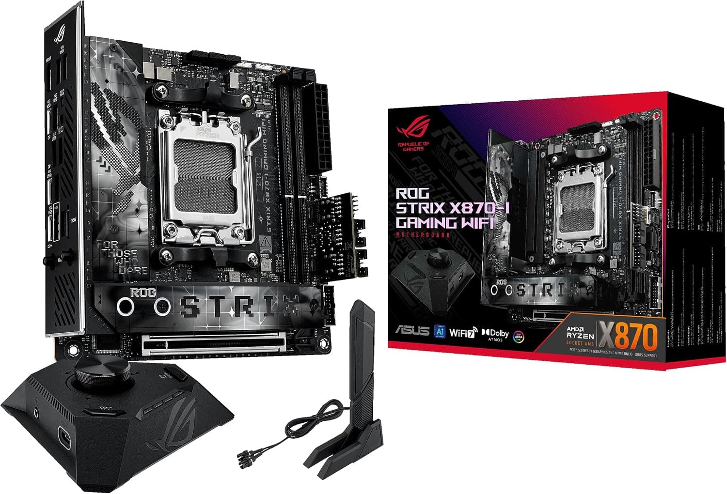 Asus ROG STRIX X870-I GAMING WIFI AMD X870 Soket AM5 DDR5 8600+(OC) MHz Mini ITX Gaming (Oyuncu) Anakart