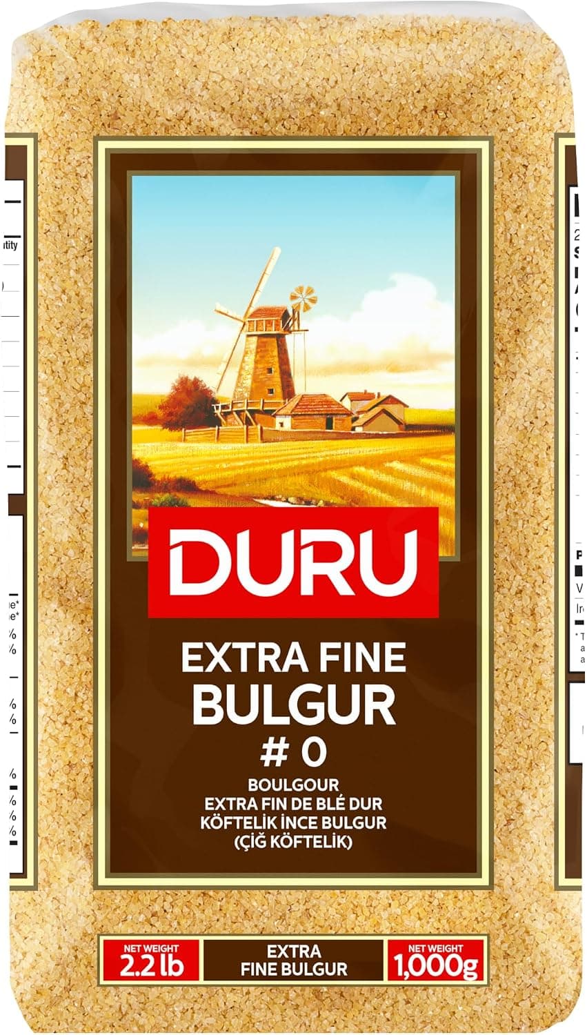 Duru Çiğ Köftelik Bulgur, 1 kg,%100 Doğal ve Sertifikalı, Yüksek Lif ve Protein İçerir, GDO İçermez, Pirinç Alternatifidir