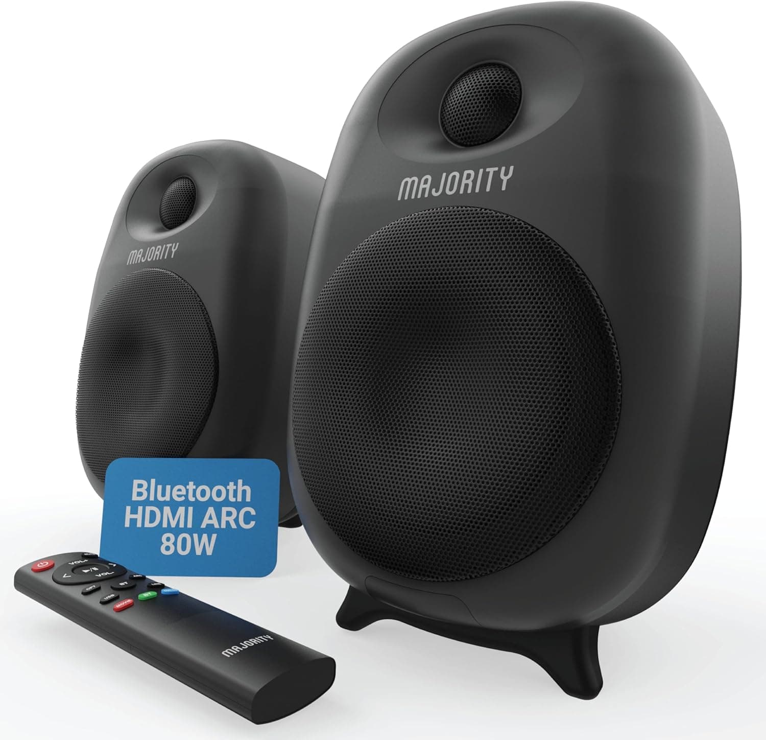 Majority D80 Raf Tipi Hoparlör (BT, RCA, HDMI/ARC)