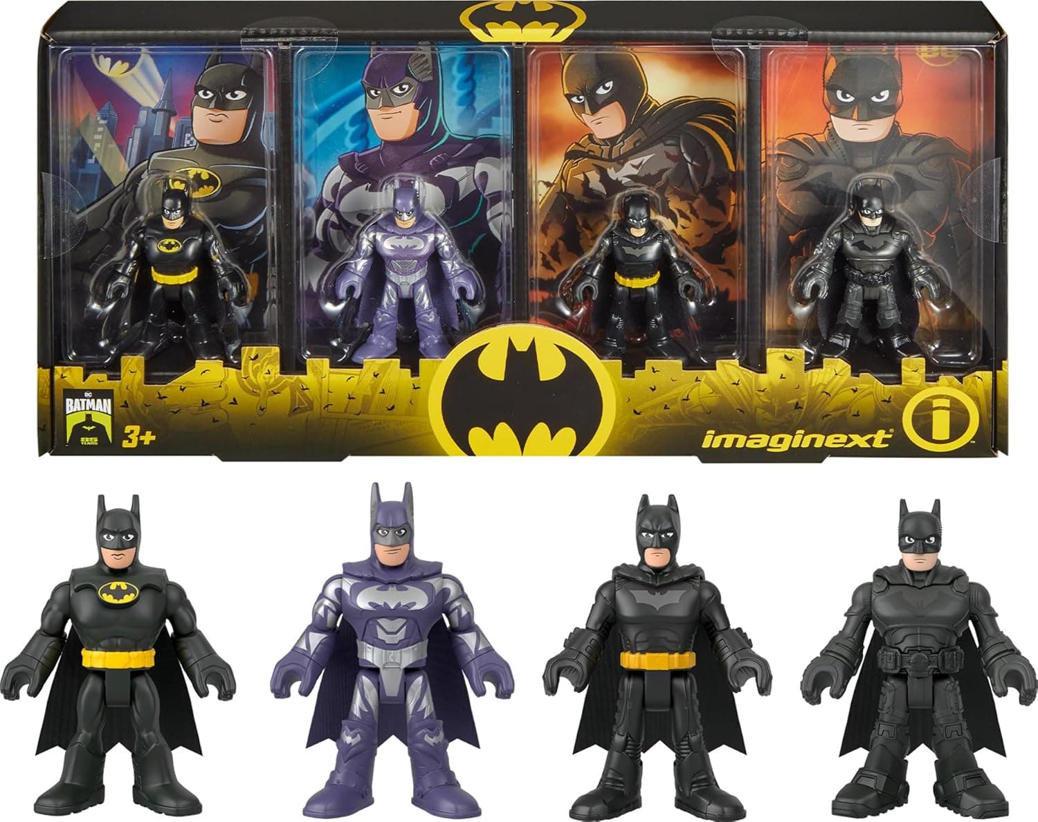 Fisher Price Imaginext DC Süper Arkadaşlar Batman Oyuncakları 85. Yıl Dönümü Hatıra Seti, 3 Yaş ve Üzeri Hayranlar için Film Tarzlı