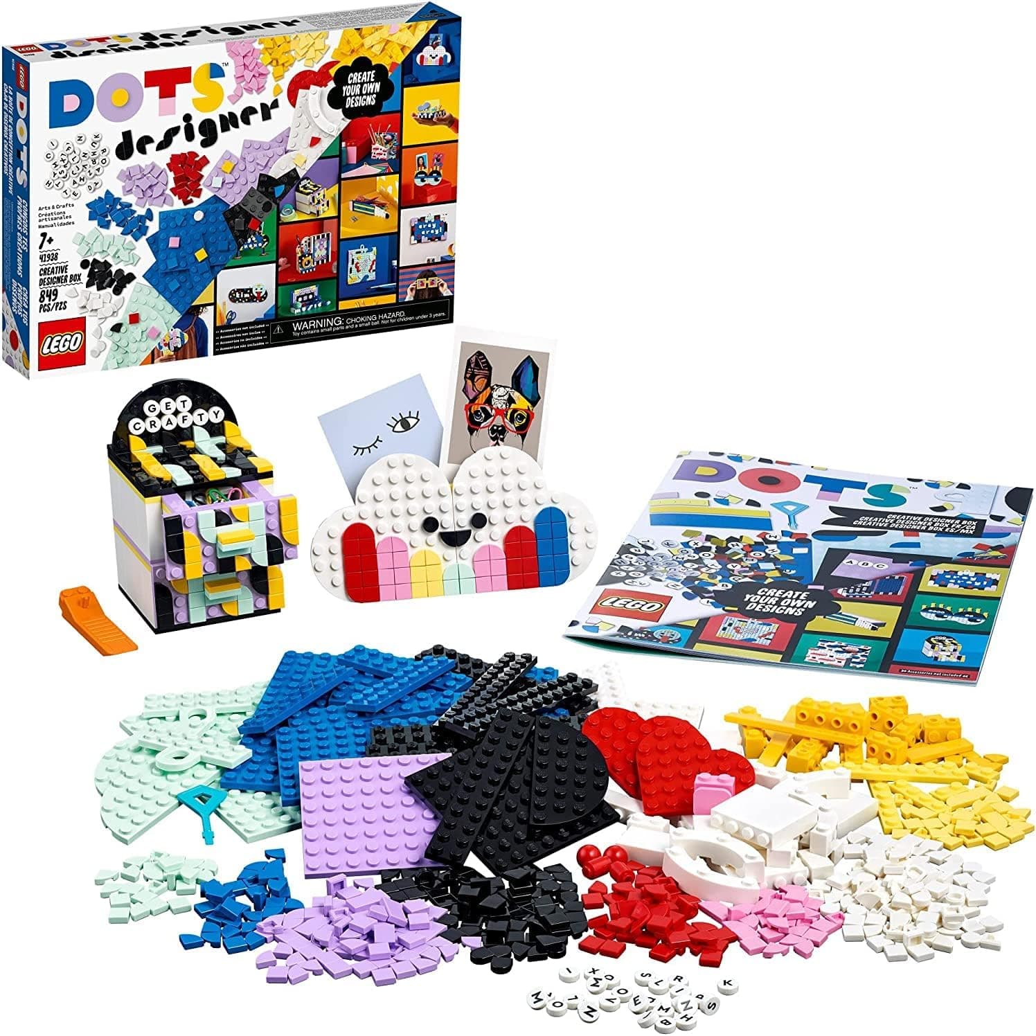 LEGO® DOTS Yaratıcı Tasarımcı Kutusu 41938 - El Sanatları Süsleme Seti; Yaratıcı Çocuklar için İlham Verici Oyuncak Yapım Seti (779 Parça)