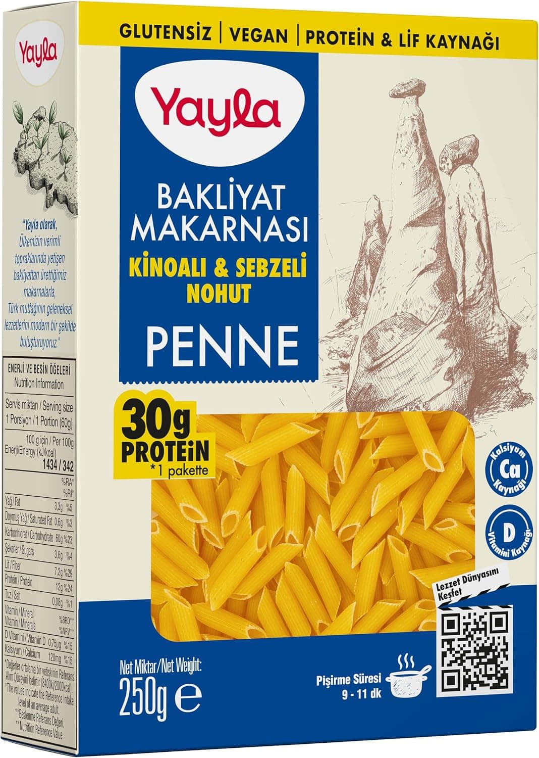 Yayla Nohut Penne Kutu 250 Gr