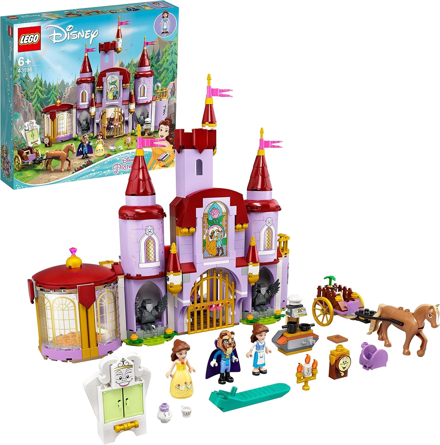 LEGO | Disney Princess Güzel ve Çirkin’in Kalesi 43196-6 Yaş ve Üzeri Prenses Seven Çocuklar İçin Prenses Minifigürü İçeren Yaratıcı Oyuncak Yapım Seti (505 Parça)