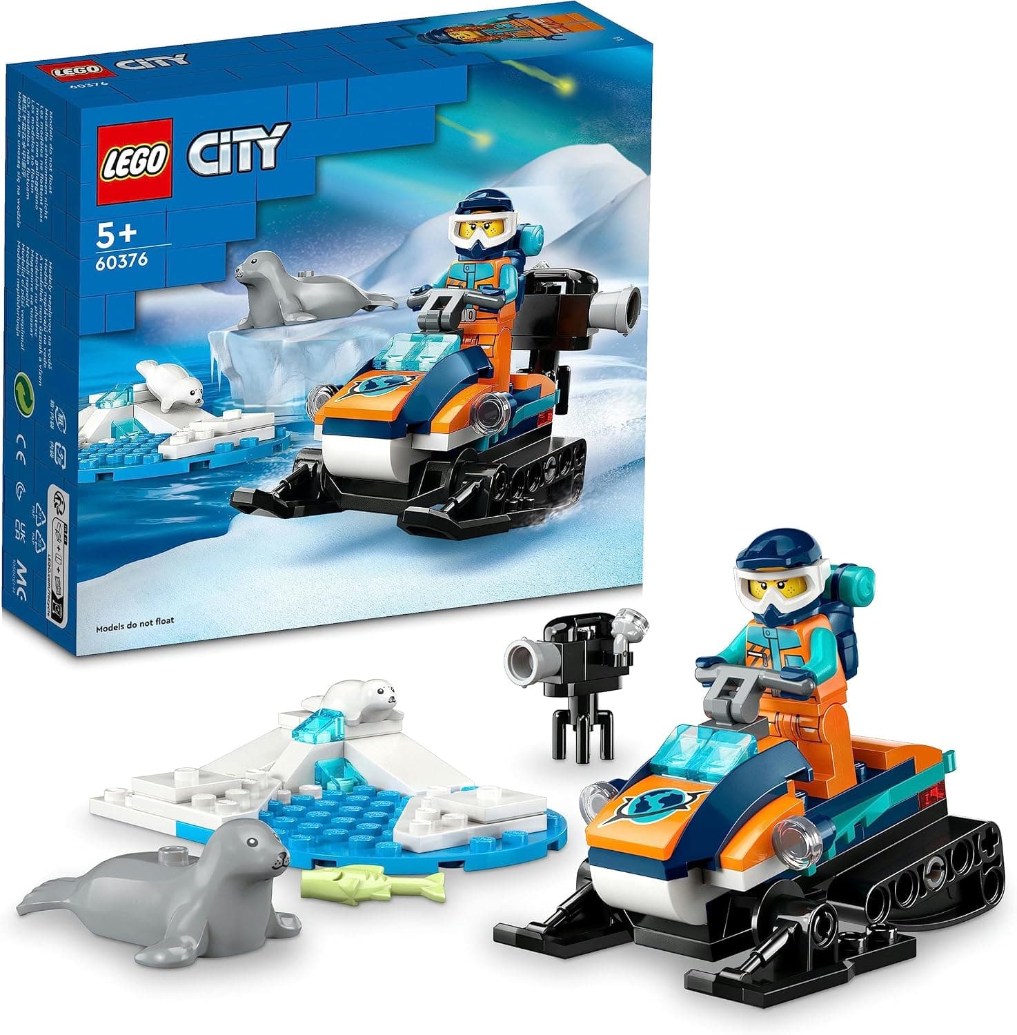 LEGO City Kutup Kâşifi Motorlu Kızağı 60376 Oyuncak Yapım Seti (70 Parça)