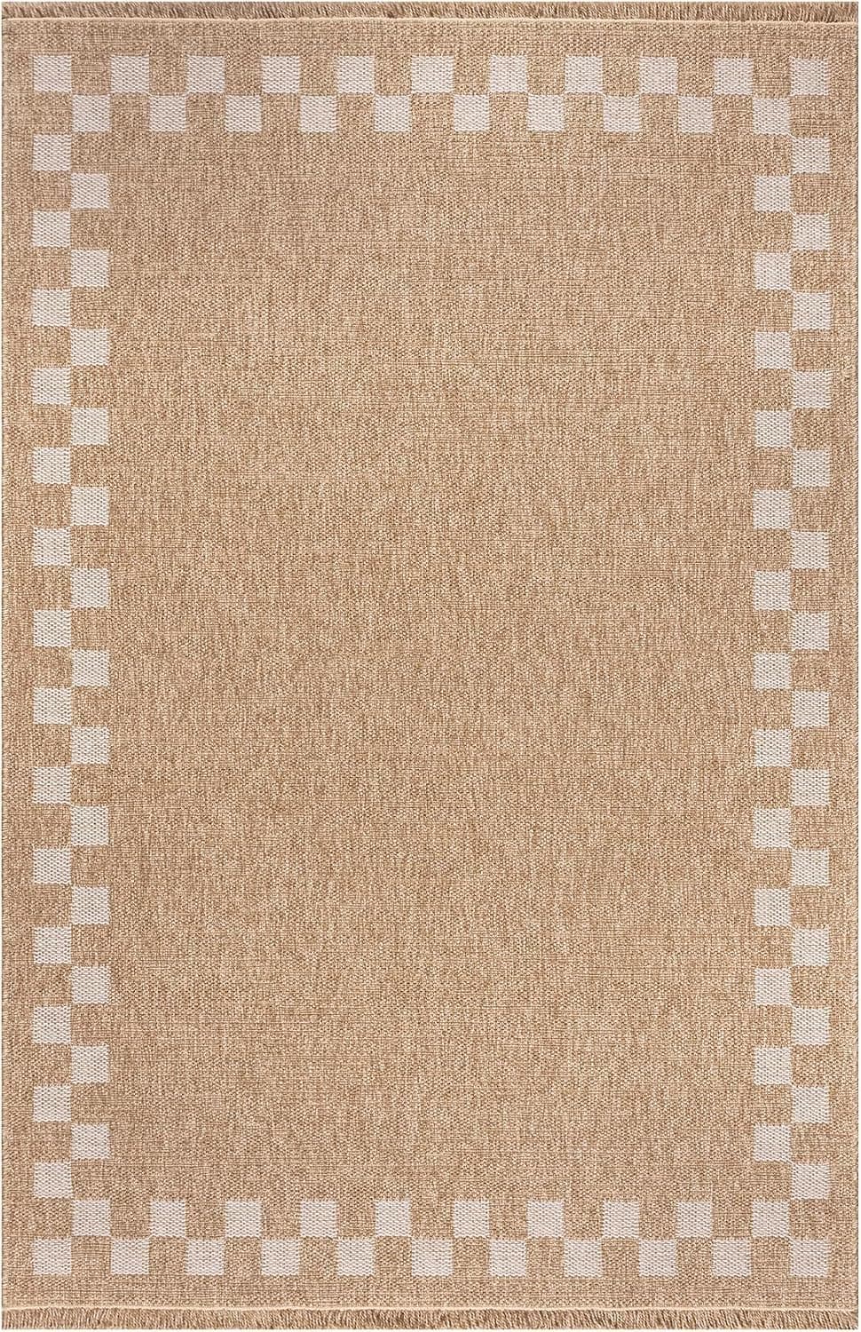 Koza Halı Fibra Natural Krem Halı Kilim Salon Oturma Odası Yolluk Yatak Odası Koridor Halısı A0705A, 200 x 290