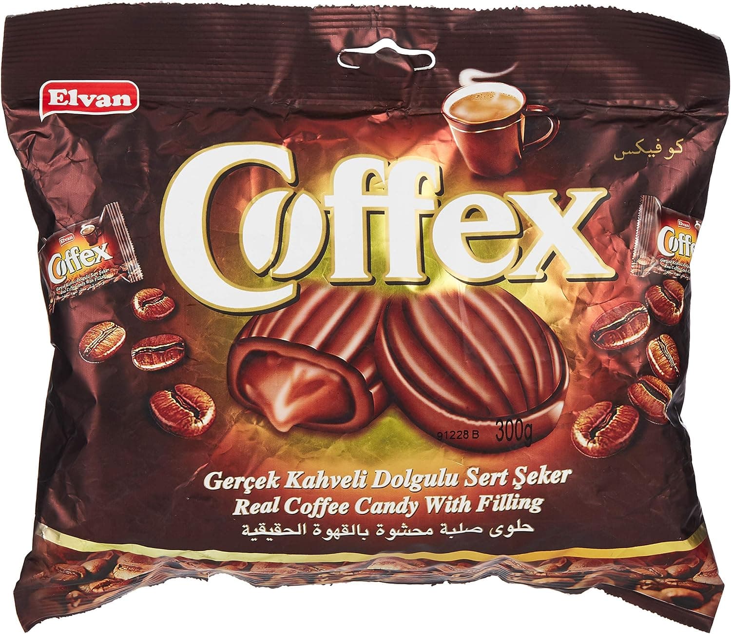 Coffex Kahveli Şeker 300 Gr 12 Adet (1 Koli)