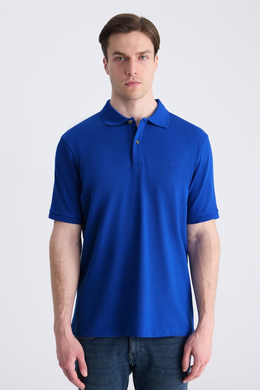 D's Damat Ds Damat Regular Fit Saks Mavi Pike Dokulu %100 Pamuklu T-shirt 4hc140211213m 750