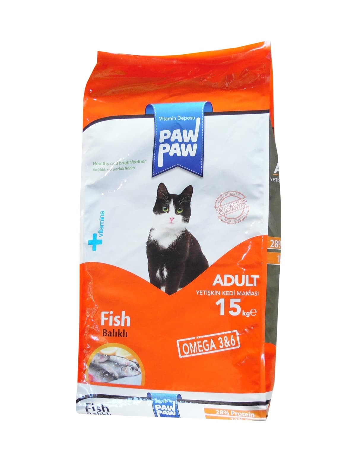 Paw Paw Balıklı Yetişkin Kedi Maması 15 KG