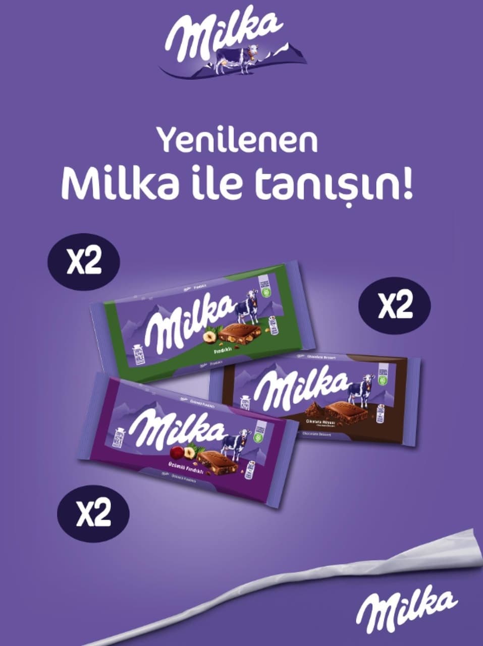 Milka Fındıklı + Üzüm Fındıklı + Çikolata Rüyası Tablet Çikolata 6'lı