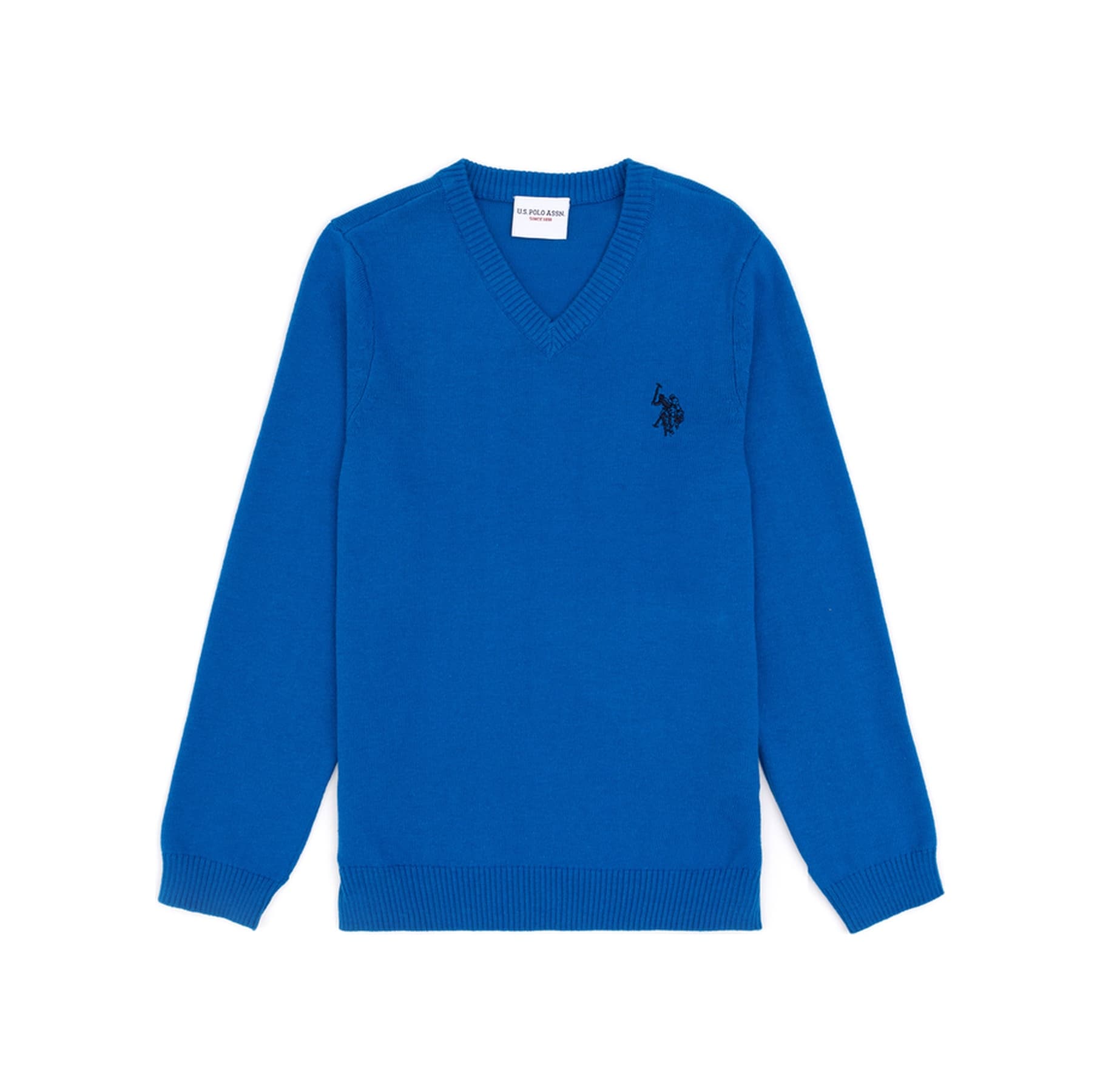 U.S. Polo Assn. Erkek Çocuk Kobalt Basic V Yaka Kazak 50294200-VR077
