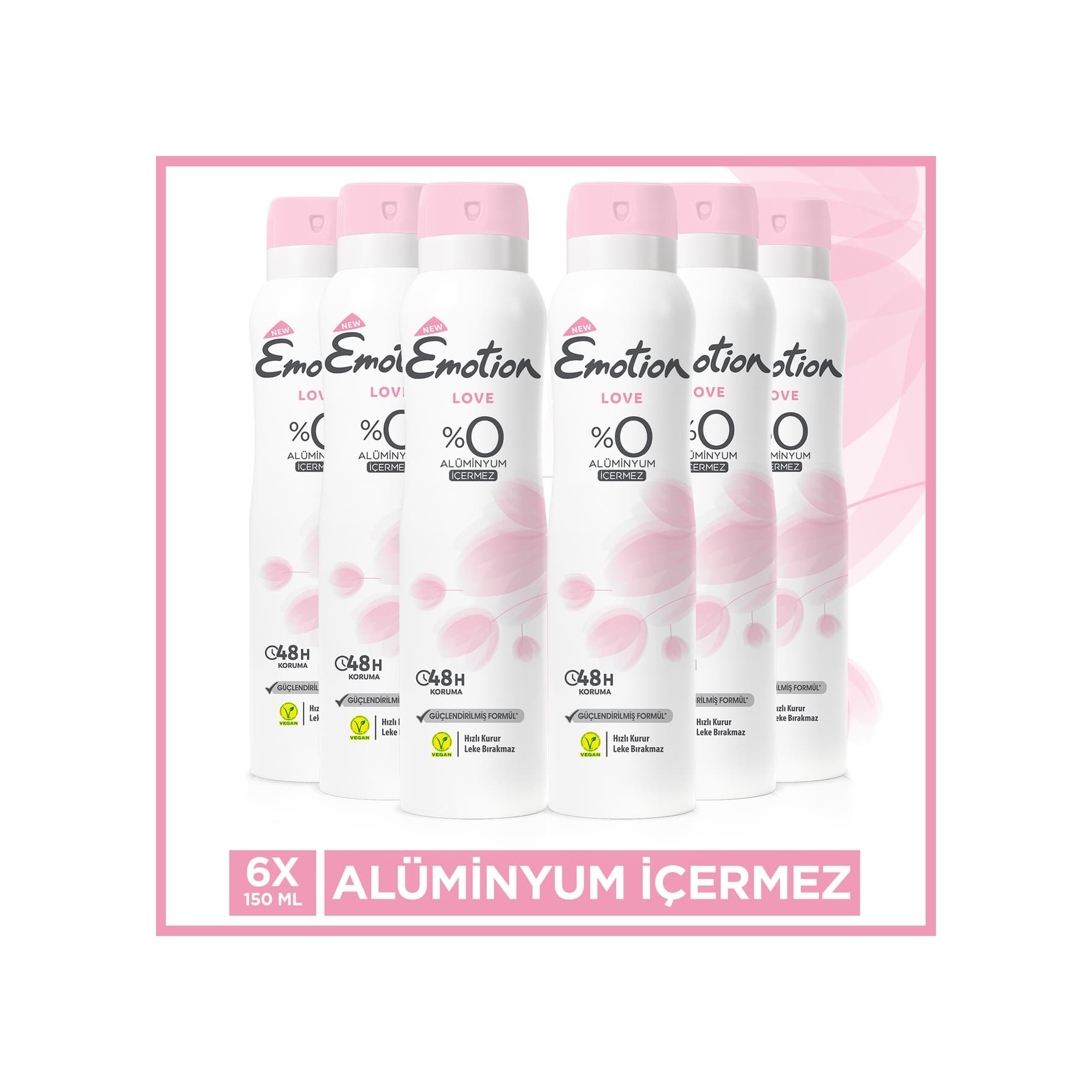 Emotion Love Kadın Deodorant 6 x 150 ML
