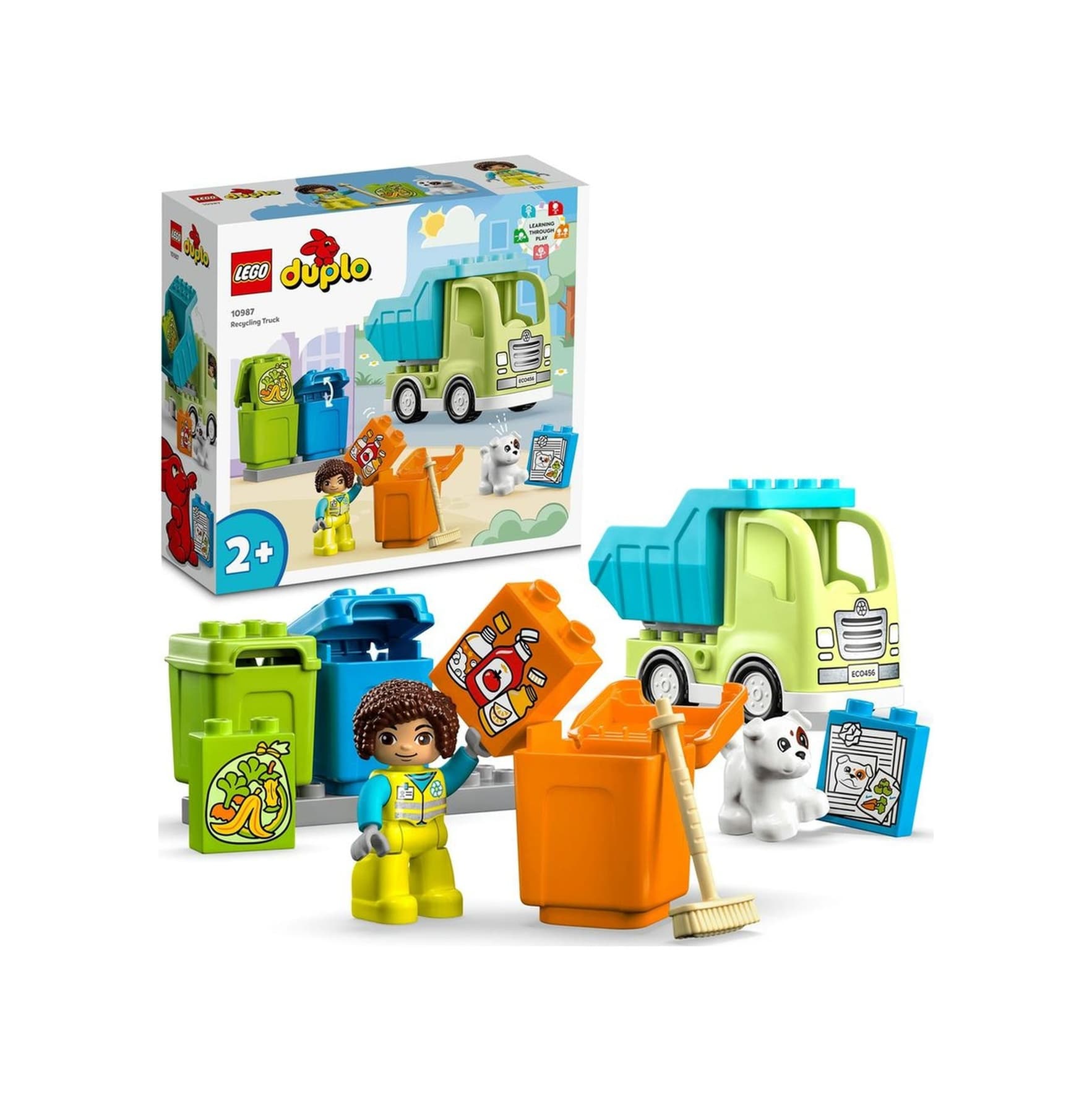 LEGO® DUPLO® Kasabası Geri Dönüşüm Kamyonu 10987 2+ Eğitici Oyuncak Yapım Seti - 15 Parça