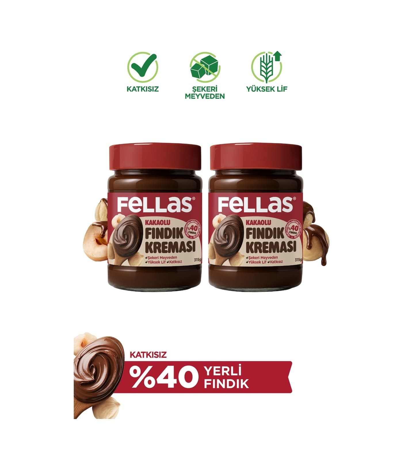Kakaolu Fındık Kreması 315 G X 2 Adet