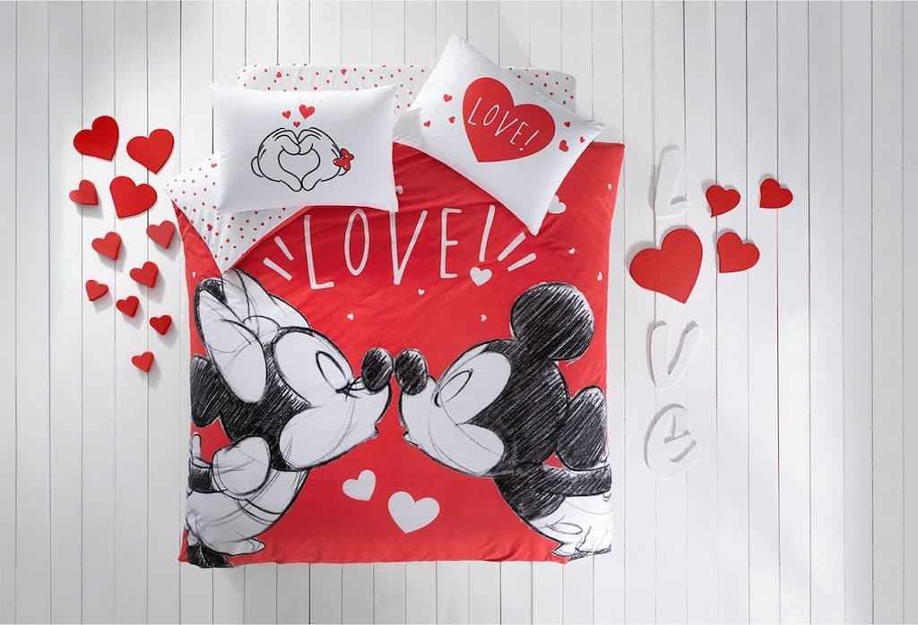 Taç Disney Minnie Mickey Lovely Pamuk Lisanslı Nevresim Takımı Çok Renkli (538396654) Renkli