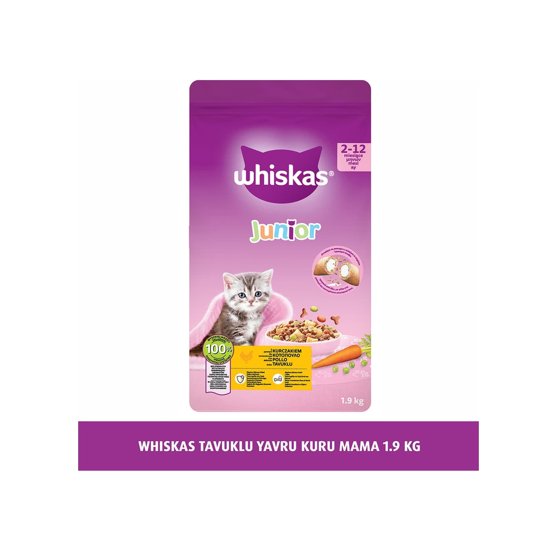 Whiskas Junior Tavuklu Yavru Kedi Maması 1900 G