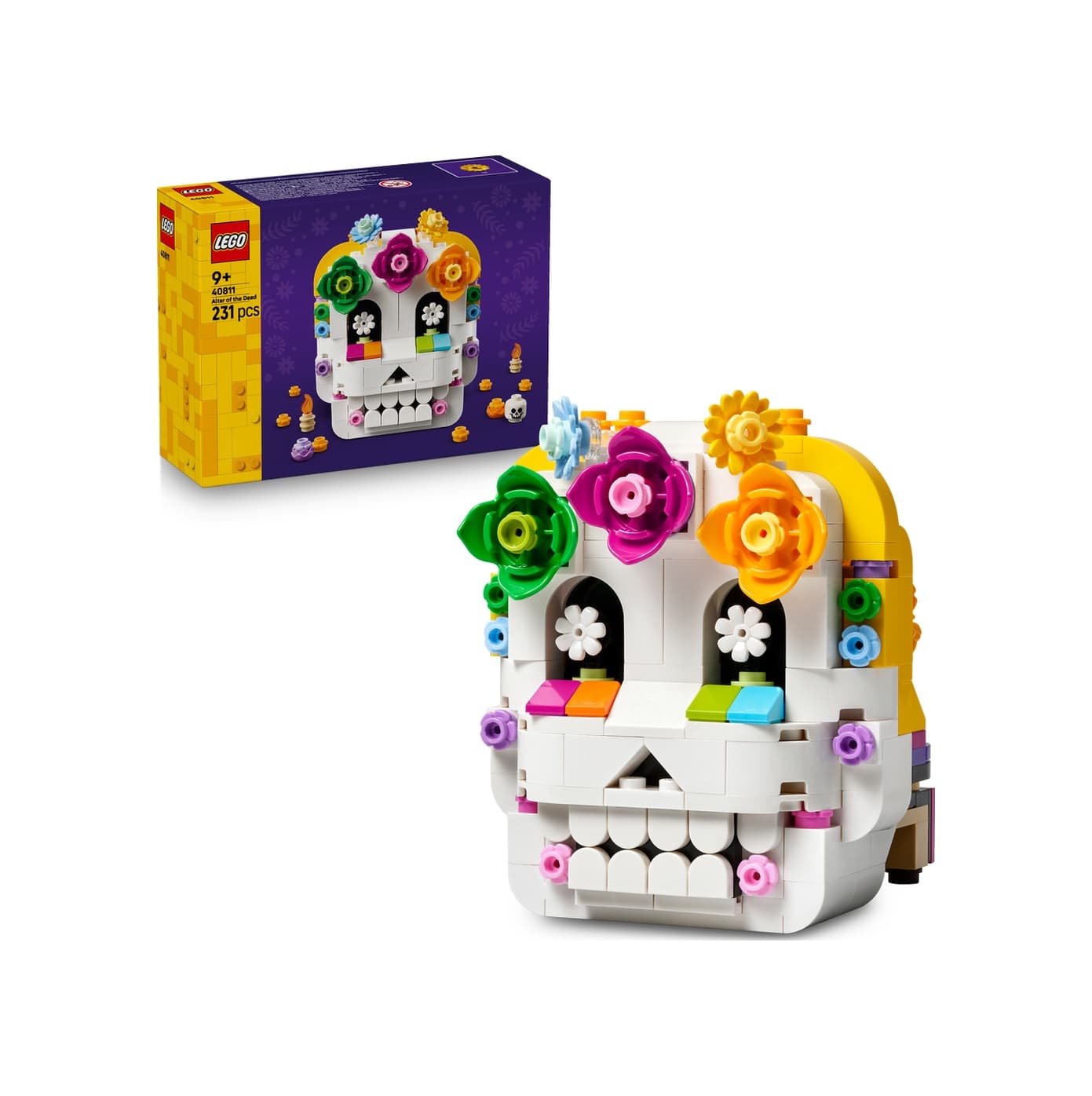 LEGO® Ölüler Günü 40811 – 9 Yaş ve Üzeri Çocuklar için Dekoratif Kafatası ve Sunak Modeli Oyuncak Yapım Seti, Hediye Fikri (471P)