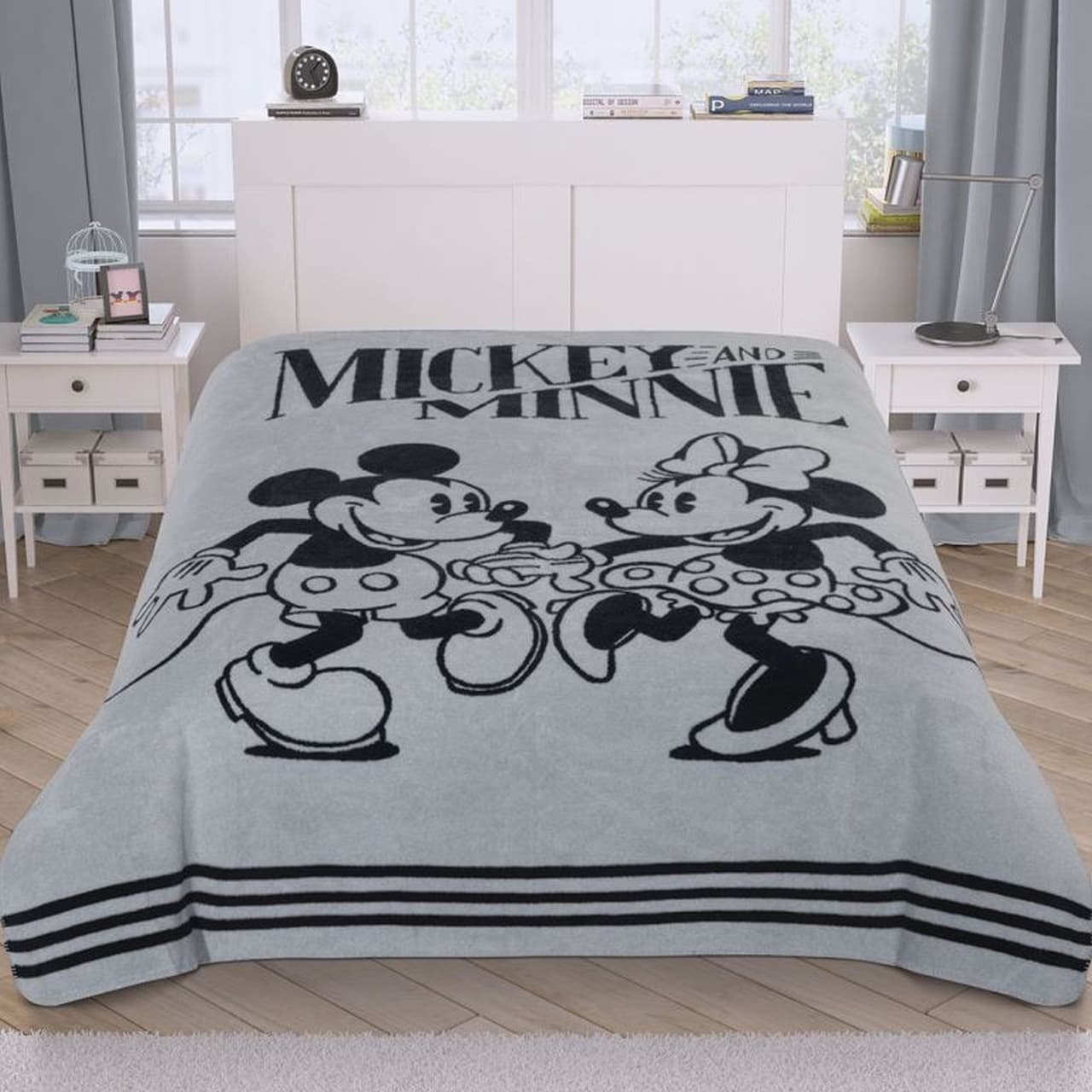 Lisanslı Disney Minnie&Mickey Dancing Pamuk Battaniye Çok Renkli