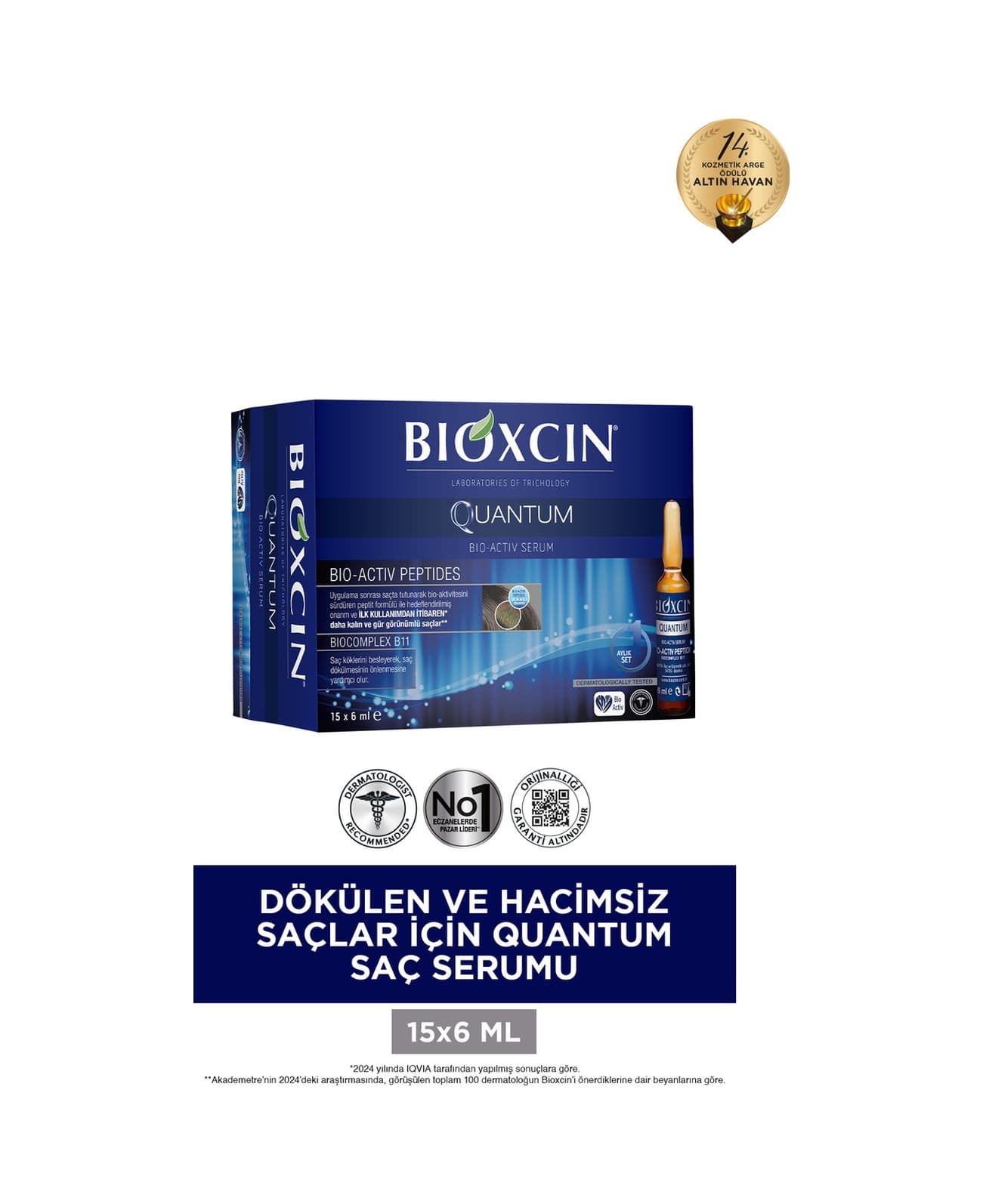 Bioxcin Quantum Ekstra Hacim & Bakım Serumu 15x6 - Dökülme Karşıtı İnce Saçlar İçin