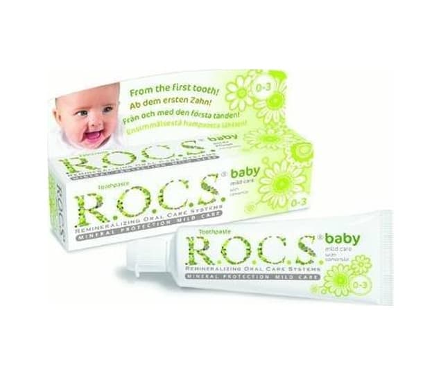 Rocs Baby Papatya Özlü Diş Macunu 0-3 Yaş 35 ML