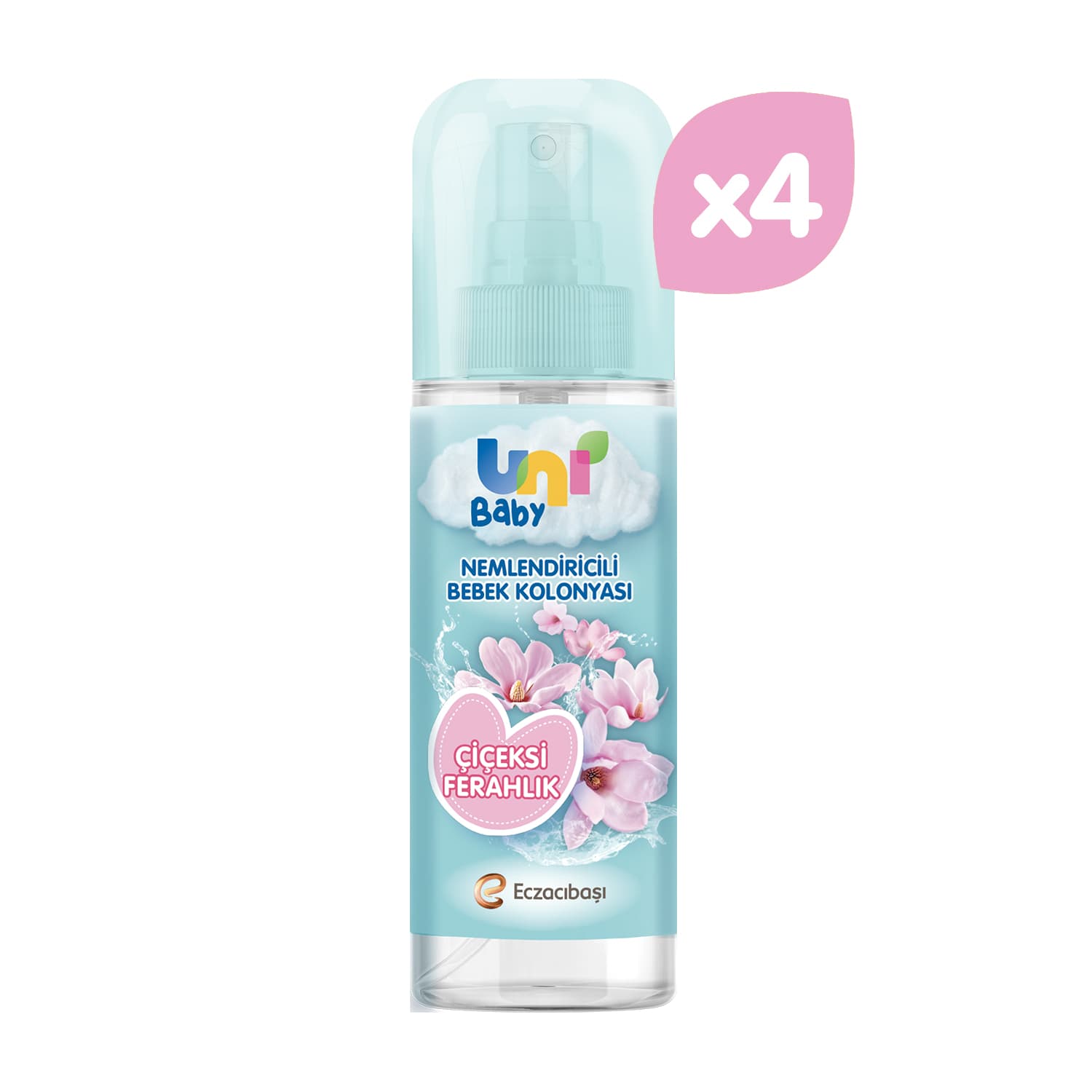 Uni Baby Çiçeksi Kokular Bebek Kolonyası 4 X 150 Ml