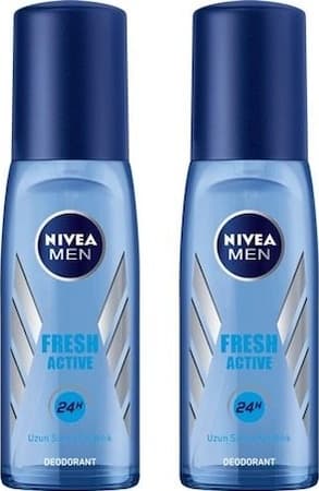 Nivea Men Fresh Active Erkek Sprey Deodorant 75 ML x 2