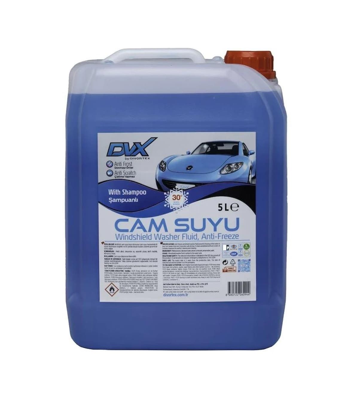 Divortex -30° Antifrizli Cam Suyu 5 L