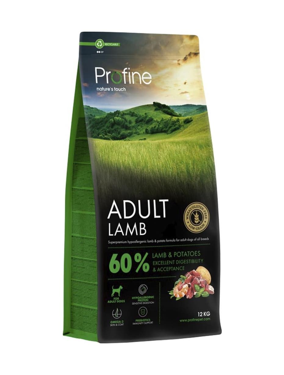 Profine Gluten Free Adult Lamb Glutensiz Kuzu Etli Yetişkin Köpek Maması 12 KG